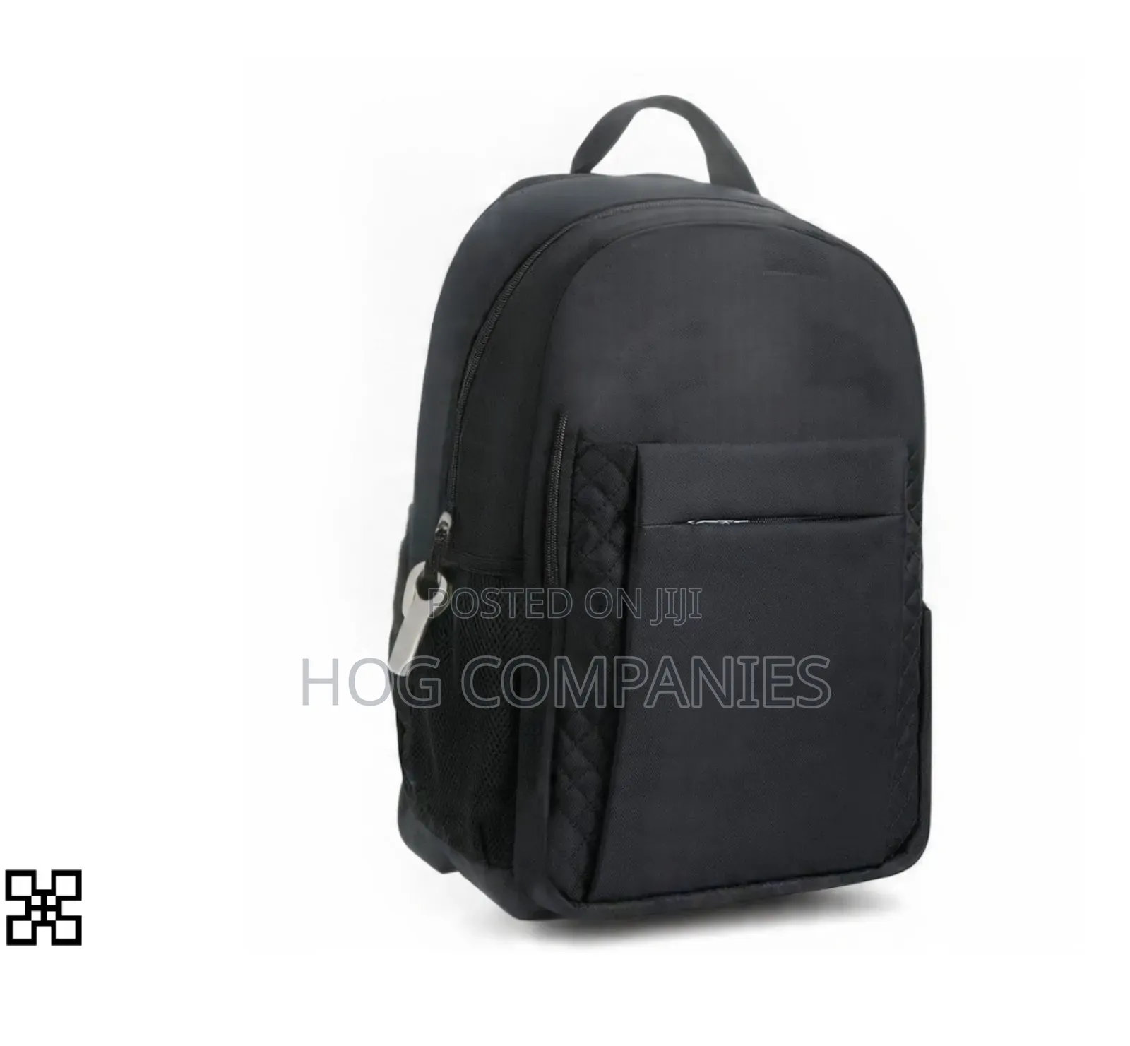 Sleek Black Backpack Laptop Travel School Bag