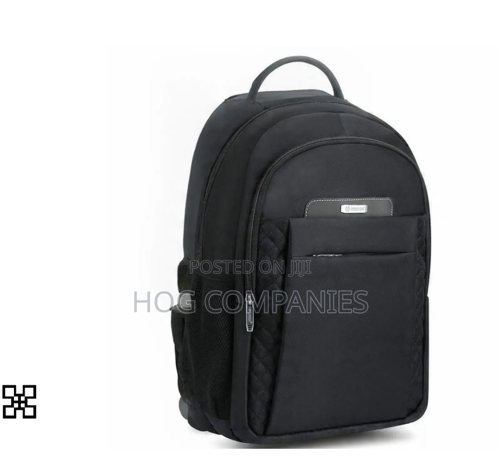 Sleek Black Backpack Laptop Travel School Bag