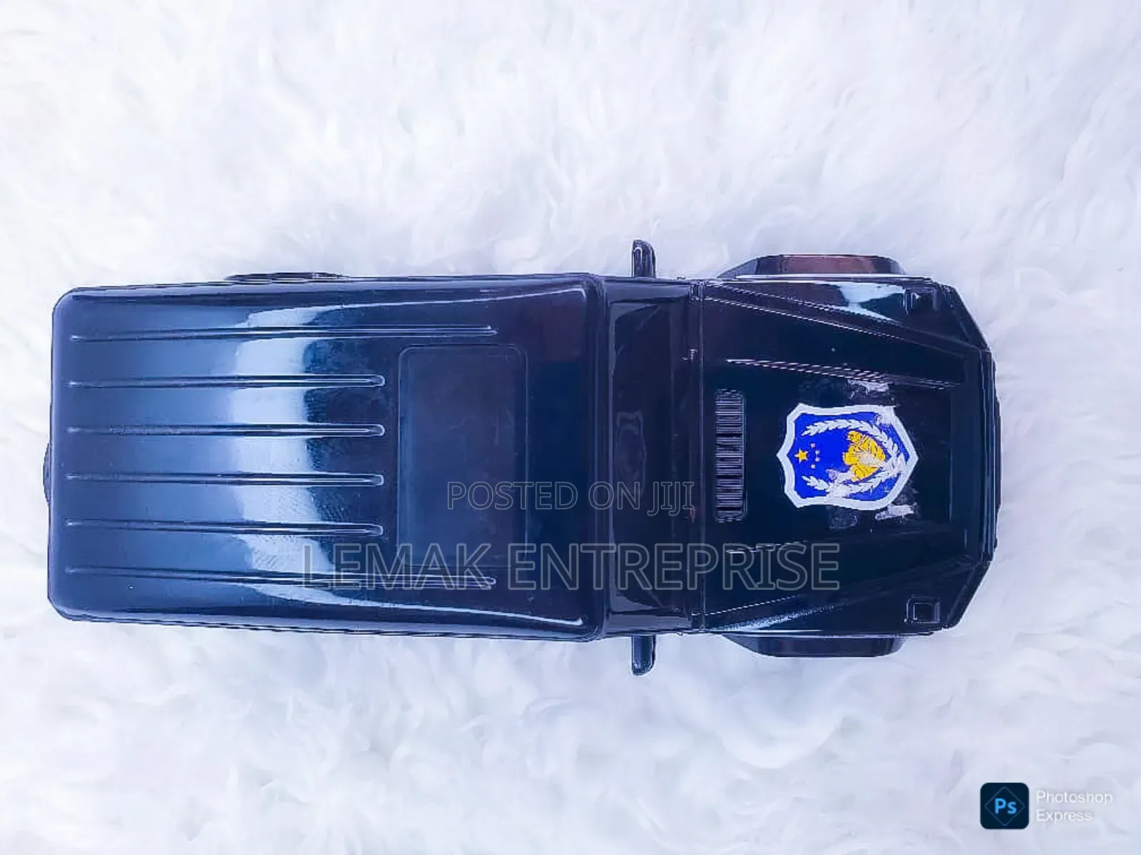 A Black Toy Police Suv For Kids