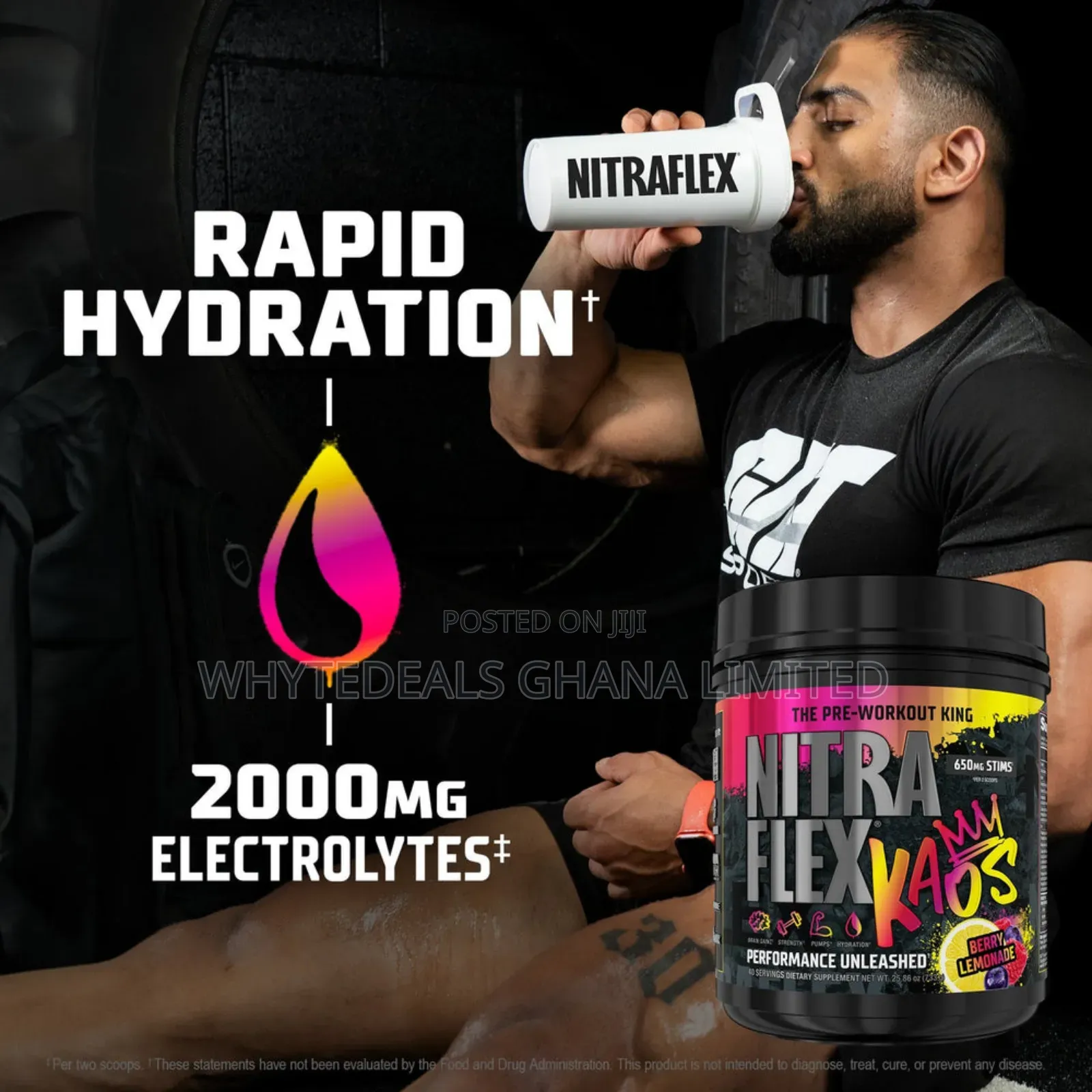 Pre-workout King| Nitraflex Kaos For Explosive Energy| Pump| Strength