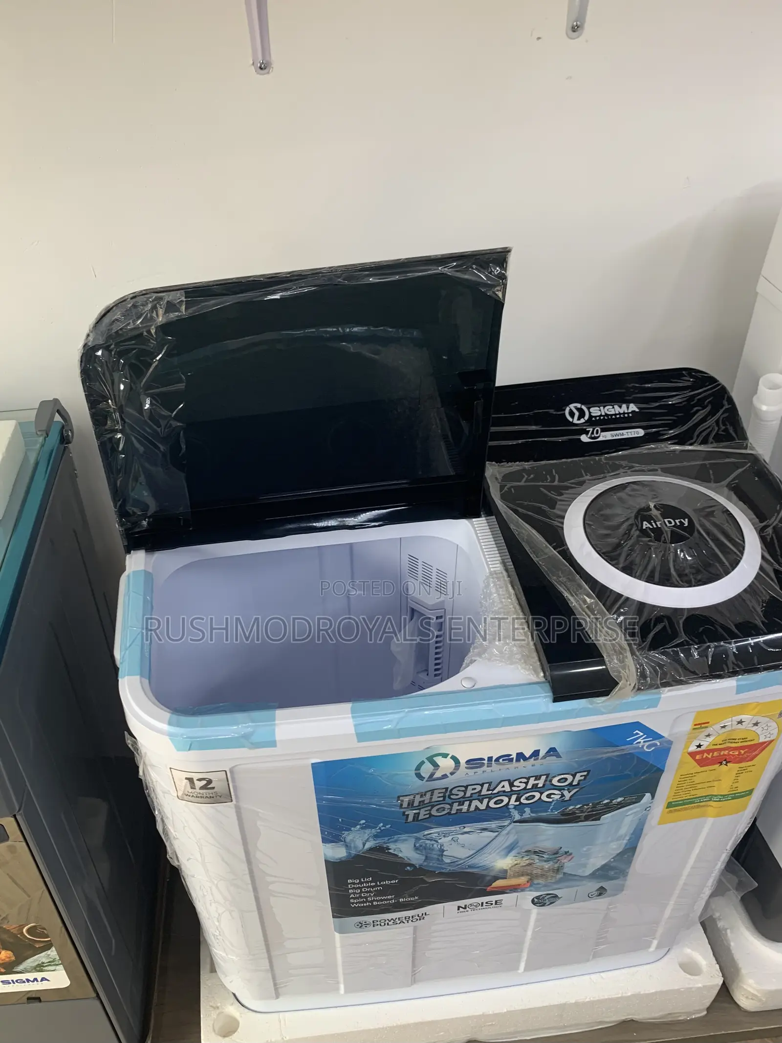 The Sigma 7kg Twin Tub: Air Dryer Wash Board for Tough Stains