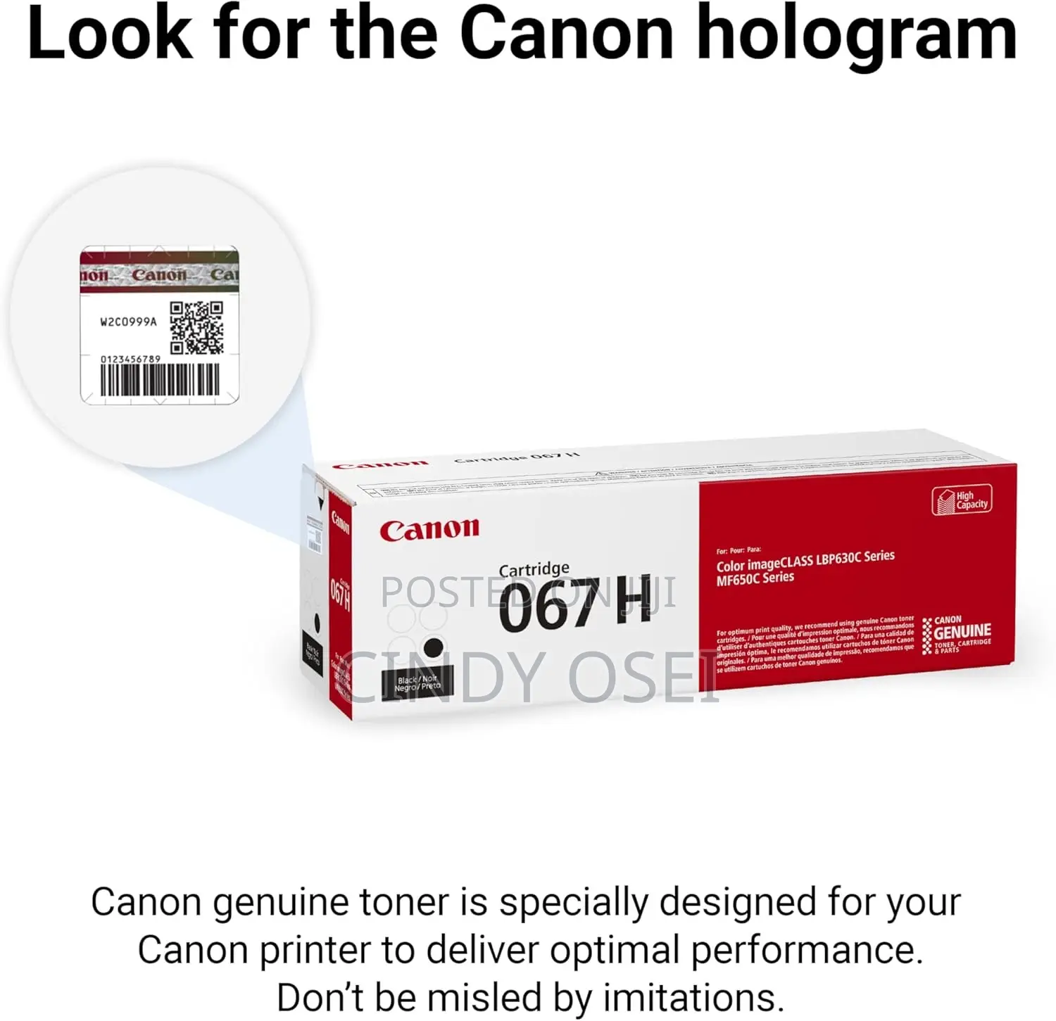 Canon 067 Black Original Toner Cartridge