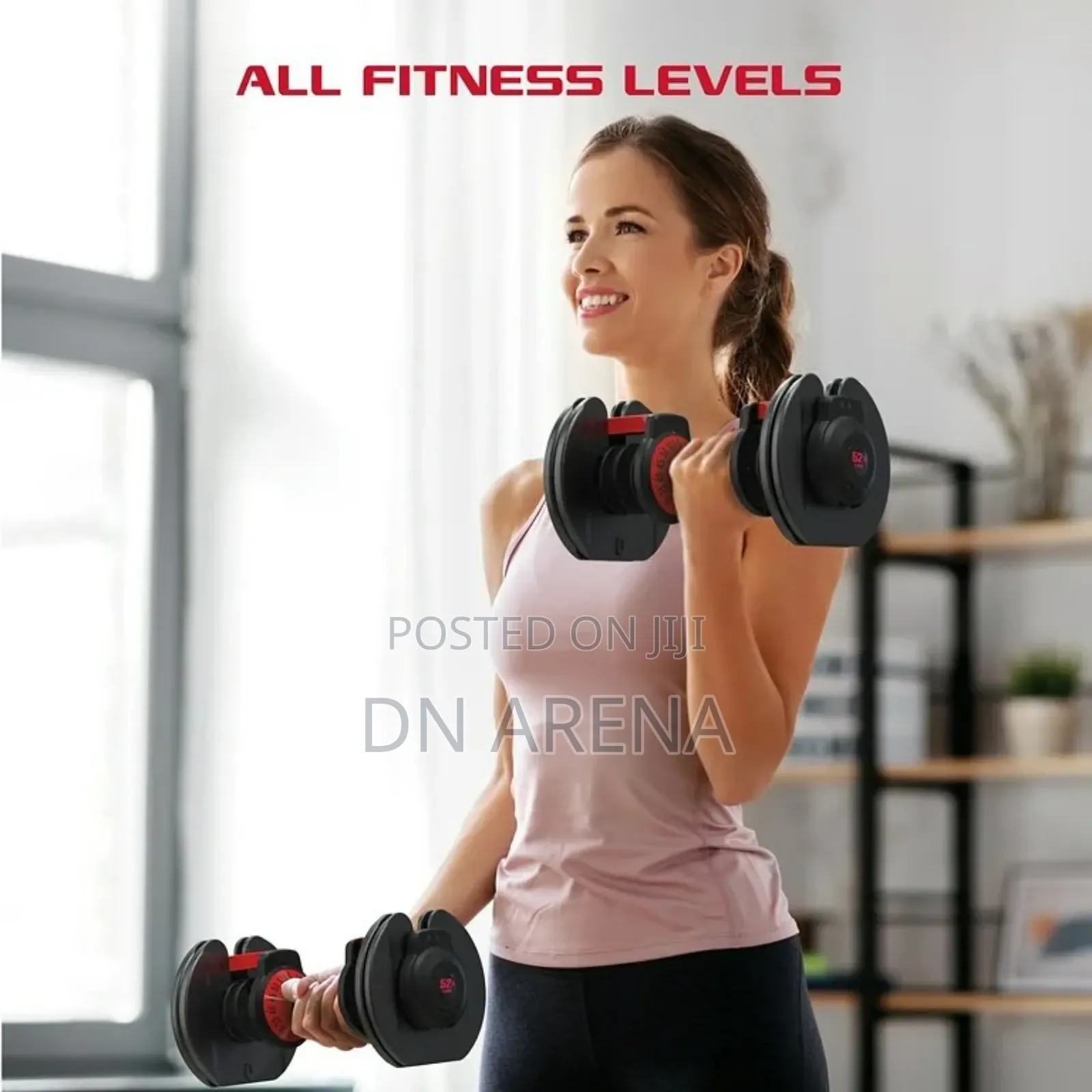 2pack) Fitrx Adjustable Dumbbells, 52.5lb Smartbell Dumbbell Set