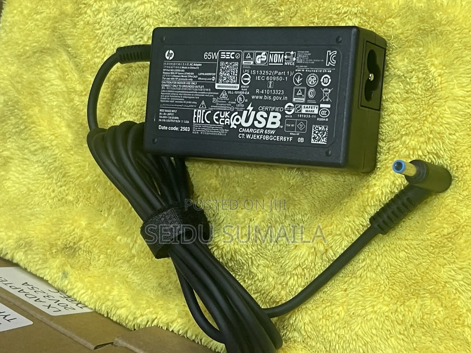 Hp Blue Pin Charger ( 65w)