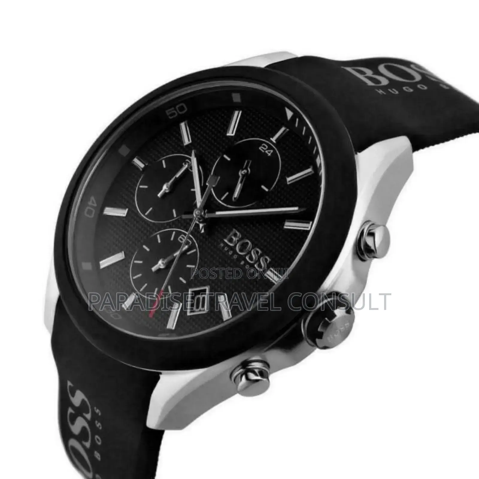 Hugo Boss Velocity 44mm Watch Silicone Strap