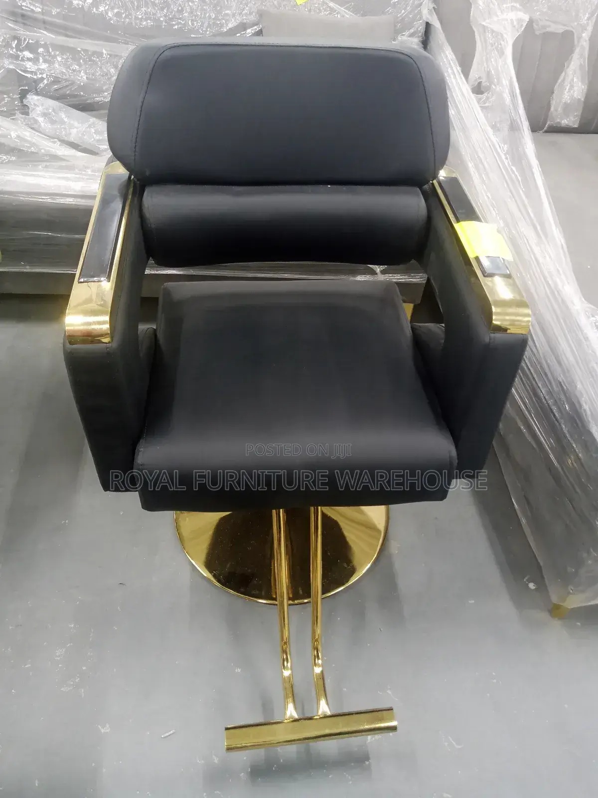 Quality Gold and Black Salon Chair