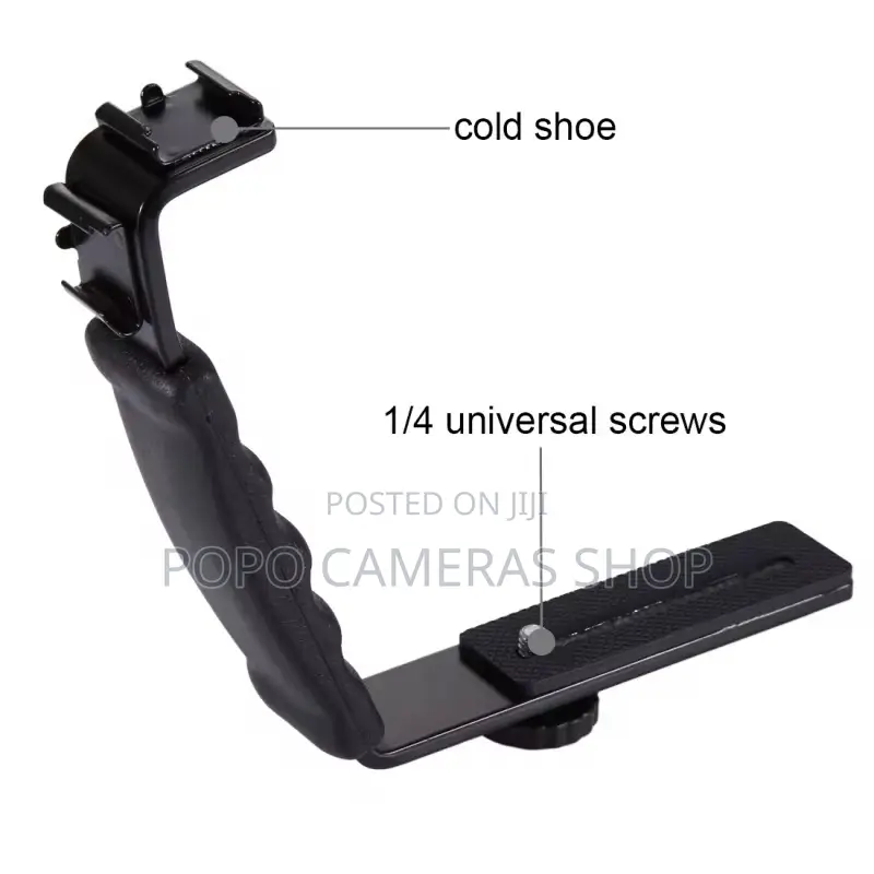 Dual Hotshoe L Shape Handheld Bracket