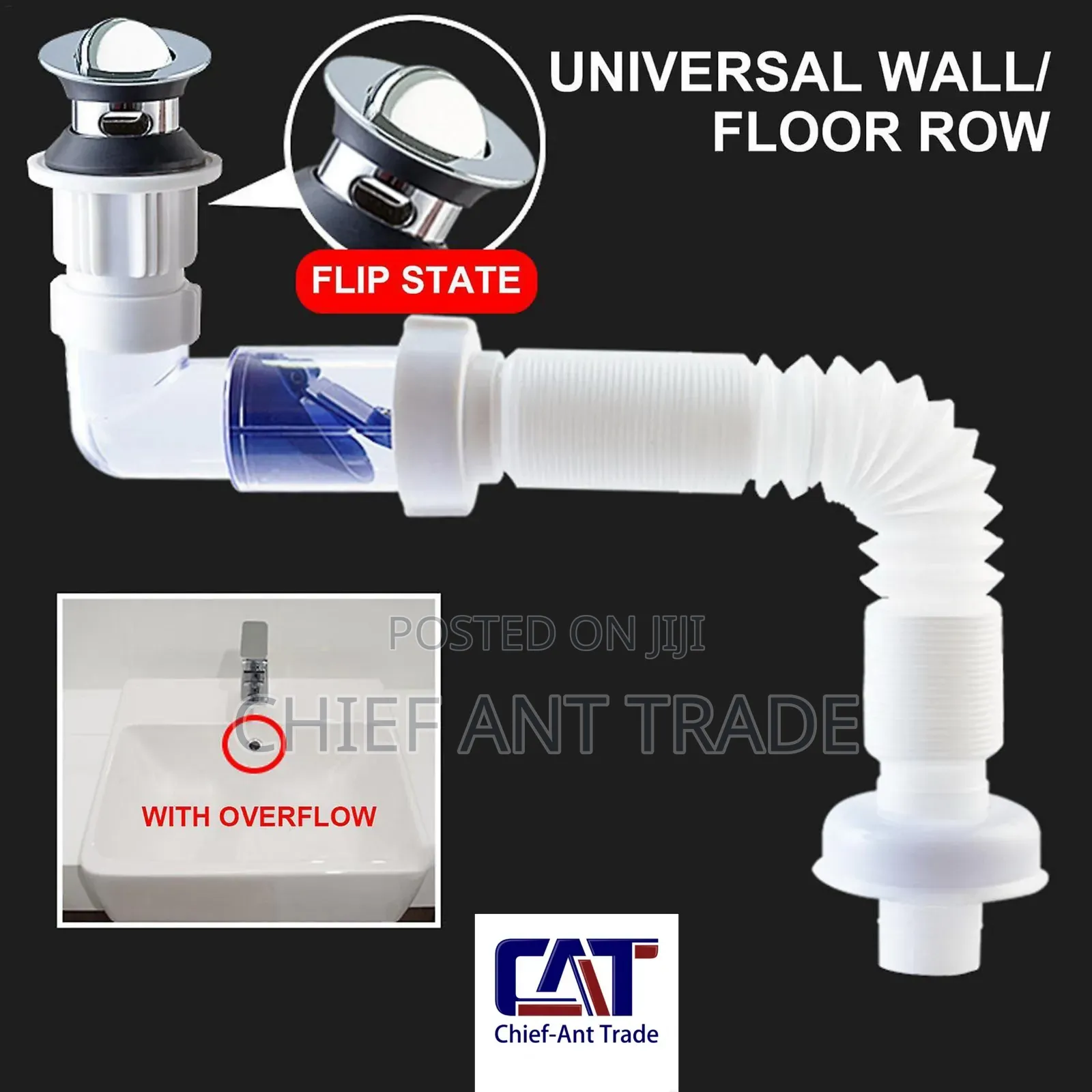 Extensible Waste Trap. Anti-Odour