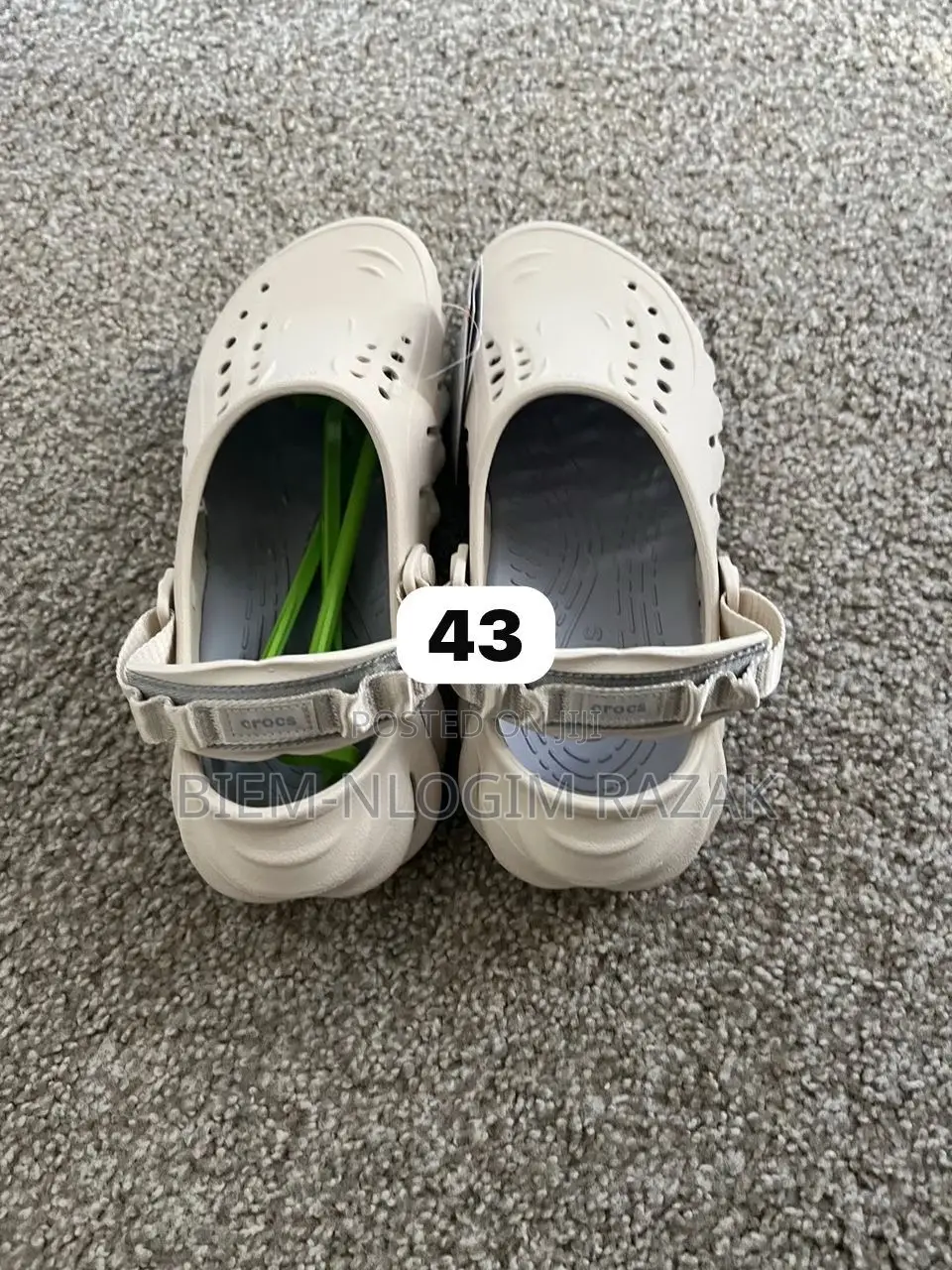 Crocs Available With Sizes Indicated on the Pictures