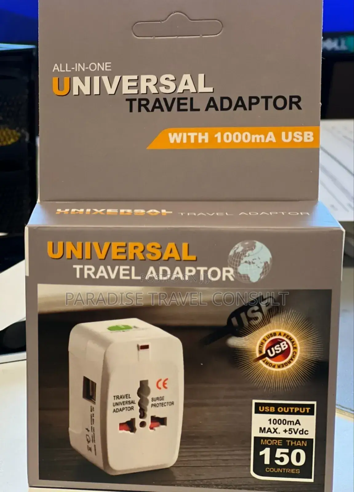 Travel Universal Adaptor With Usb Slot