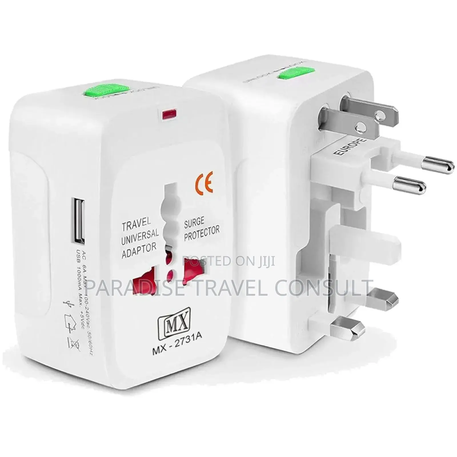 Travel Universal Adaptor With Usb Slot