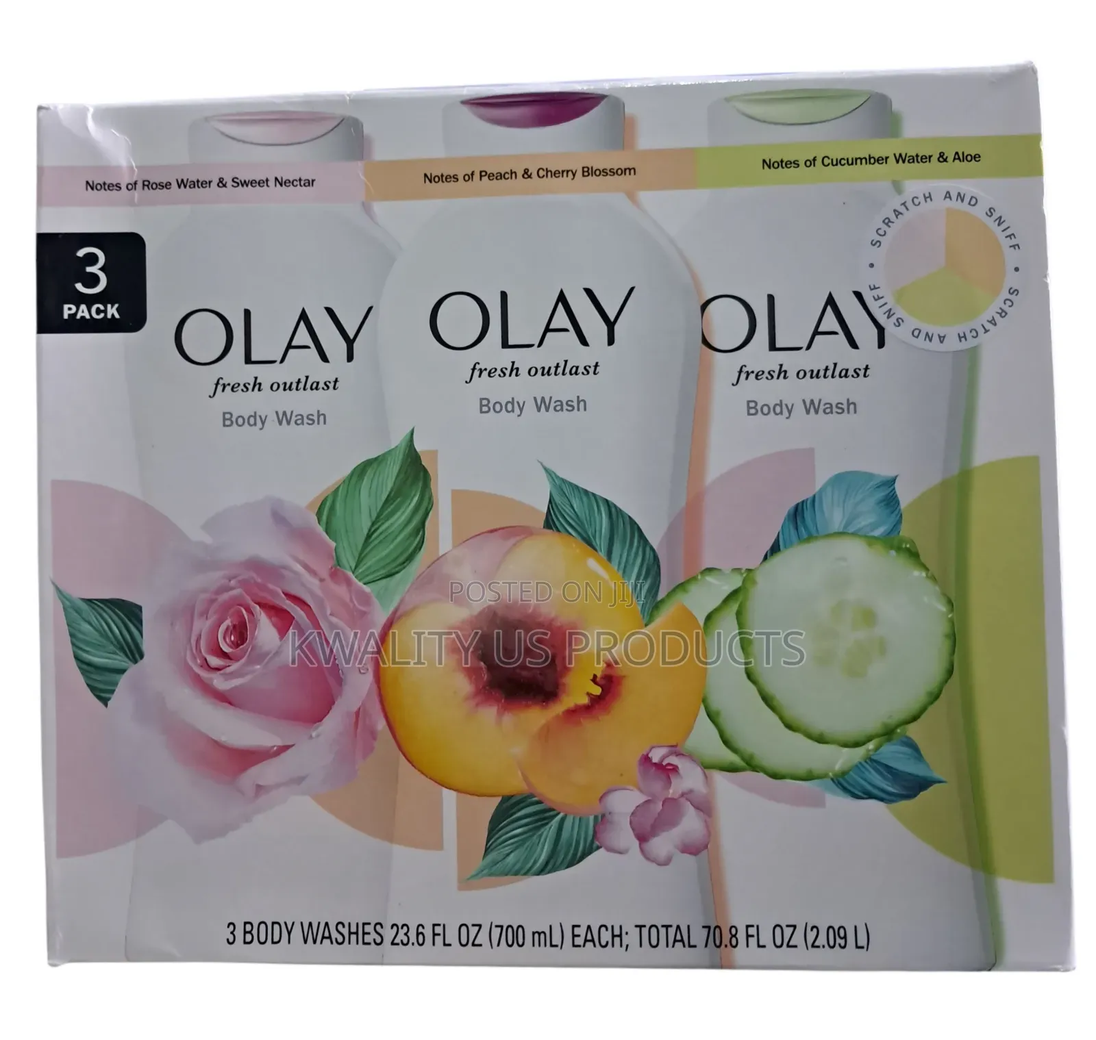 Olay Body Wash - Essential Botanicals - 3 Pack