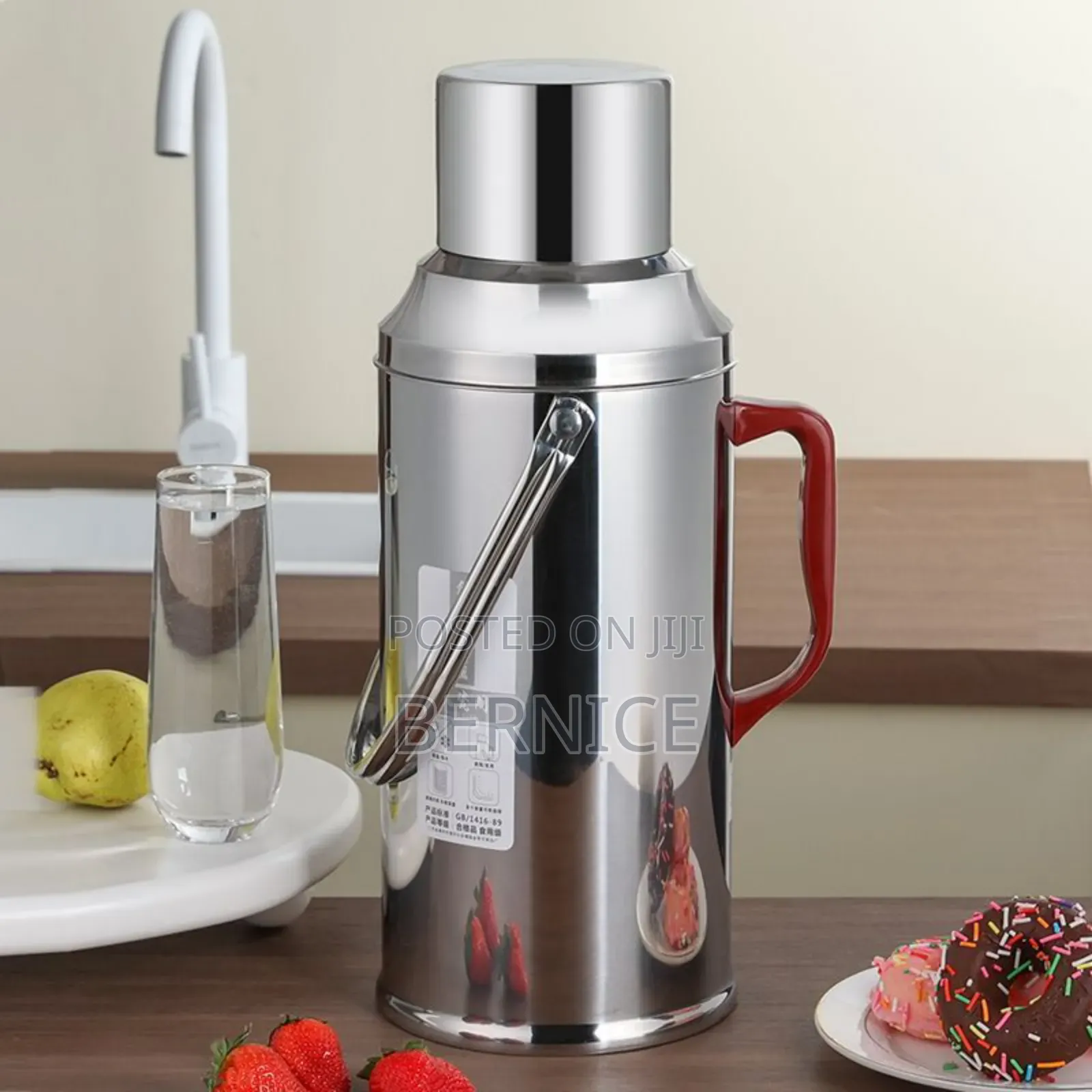  3.2l Vacuum Flask – Keeps Hot Cold Up to 48 Hours 