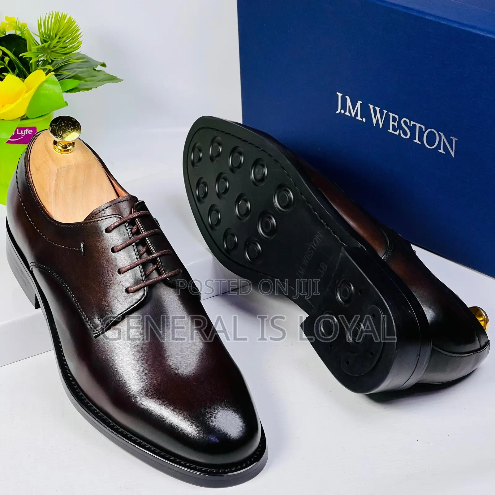 J.M Weston Dark Coffee Executive Men Leather Shoe