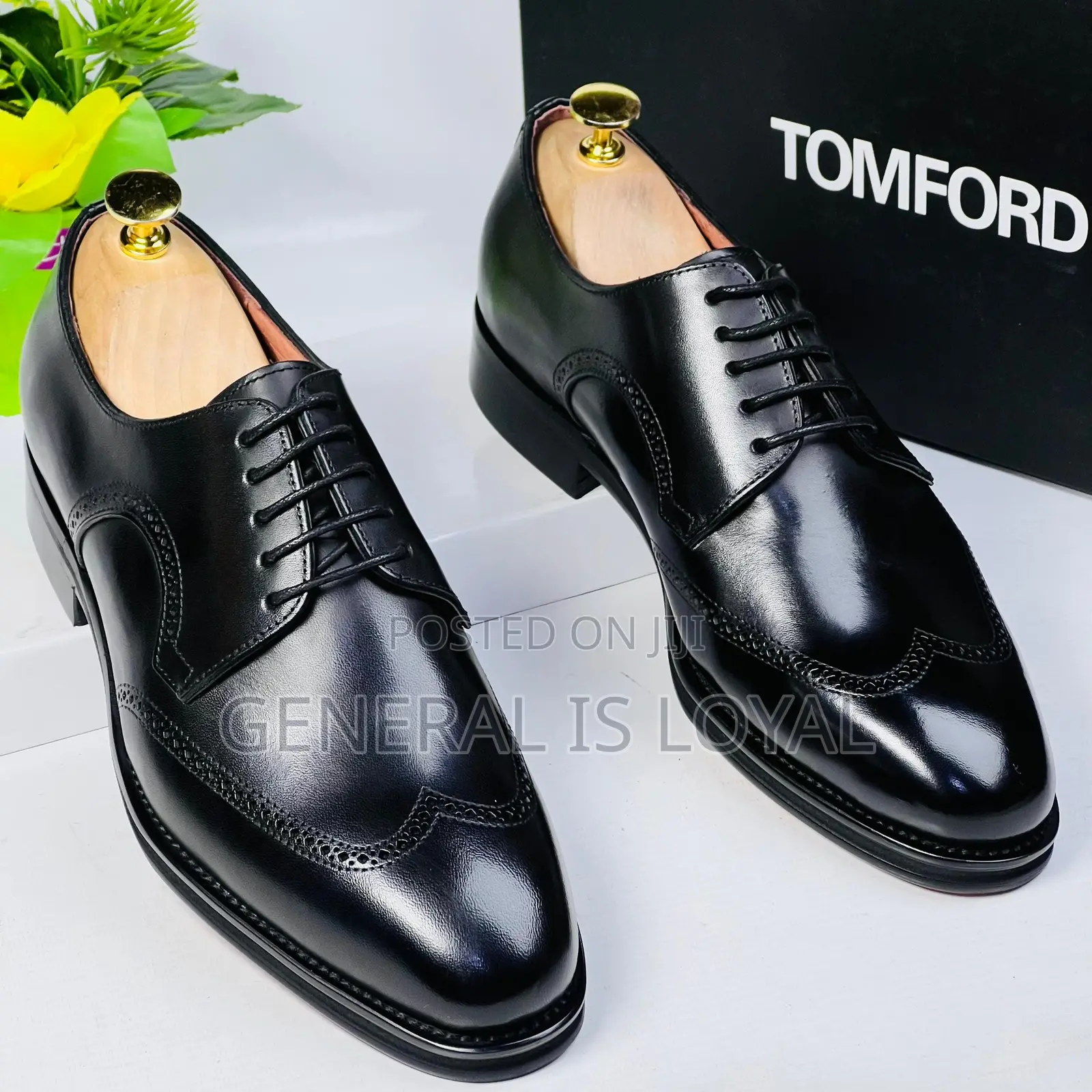 Tomford Black  Coffee Men Leather Shoe