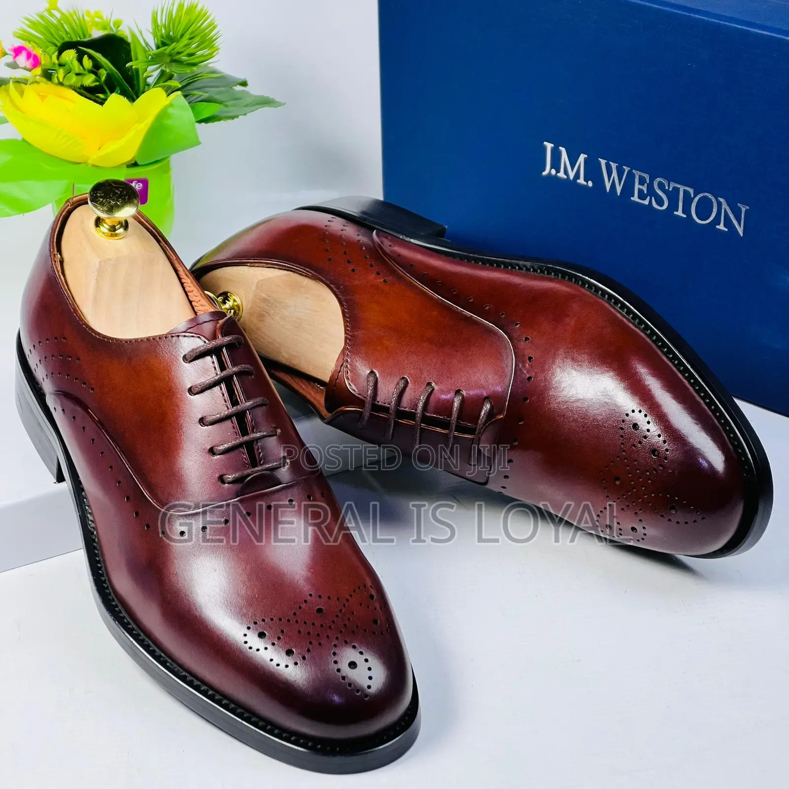 J.M. Weston Brown Men Leather Shoe