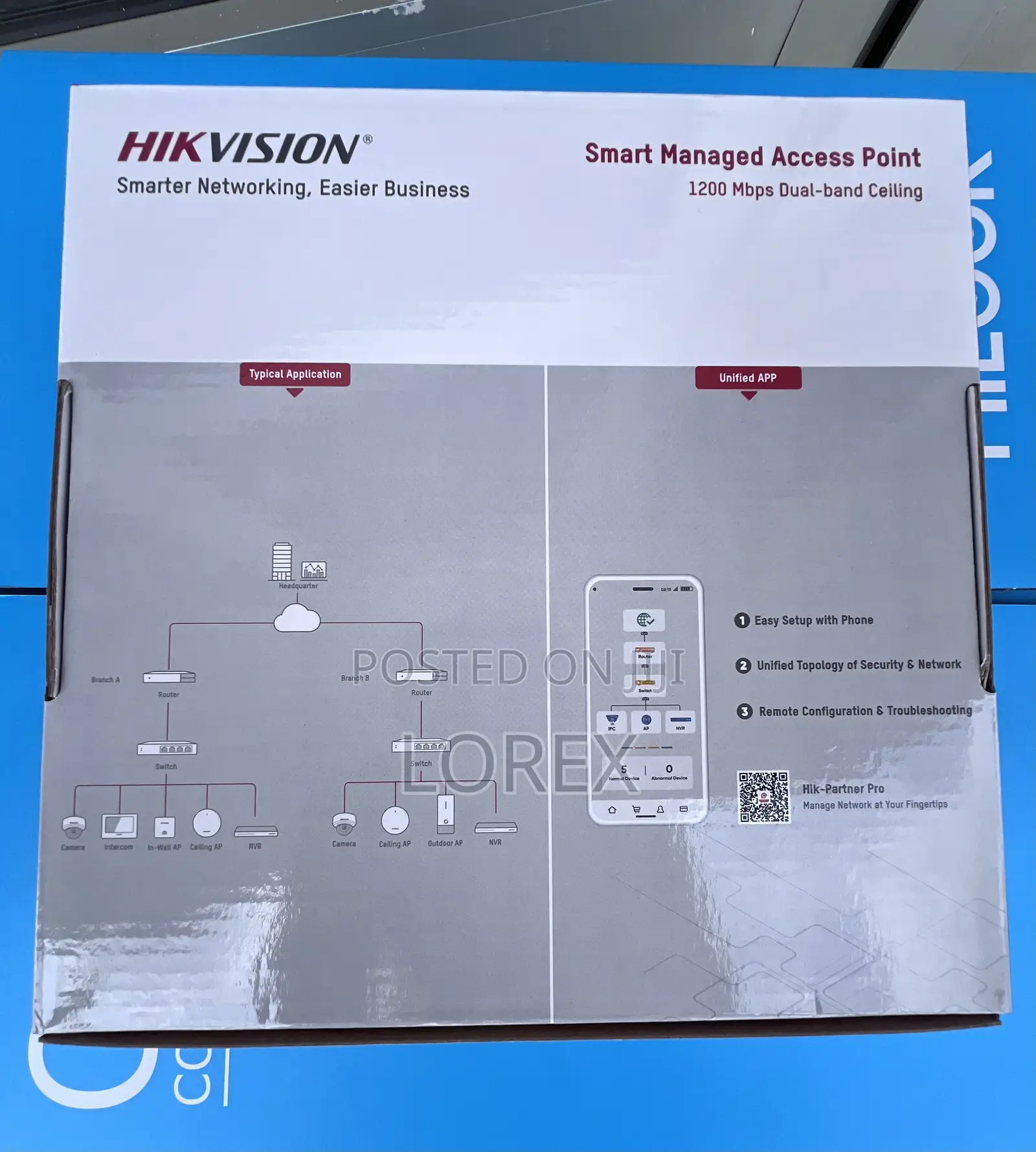 Hikvision Wifi 6 Ceiling Access Point 1200mbps Ds-3wap522-si