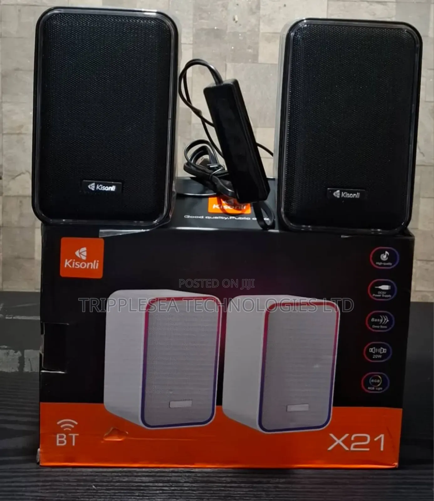 Kisonli X21 Usb Stereo Speaker + RGD Light + Bluetooth