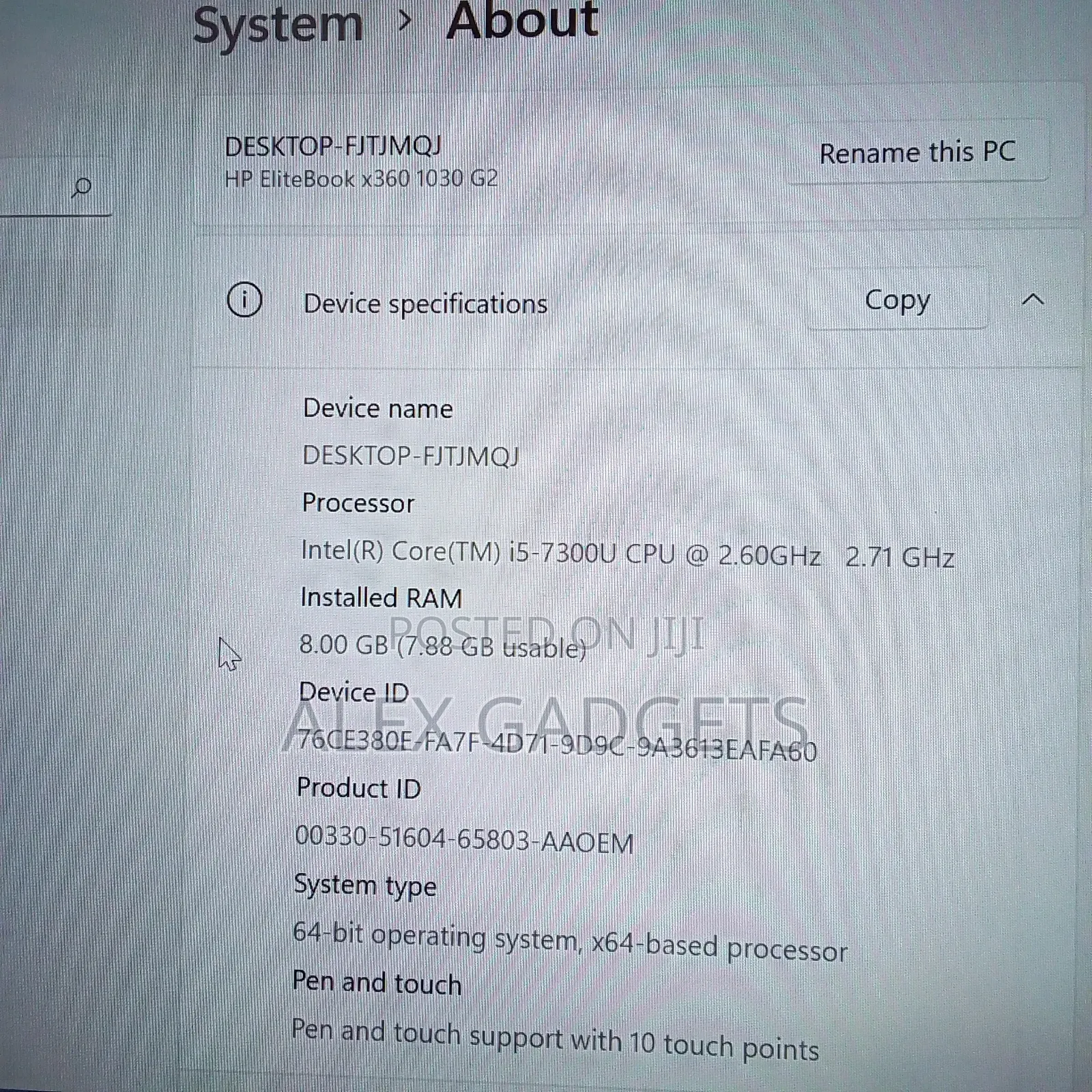 Laptop HP EliteBook X360 1030 G2 8GB Intel Core I5 SSD 256GB