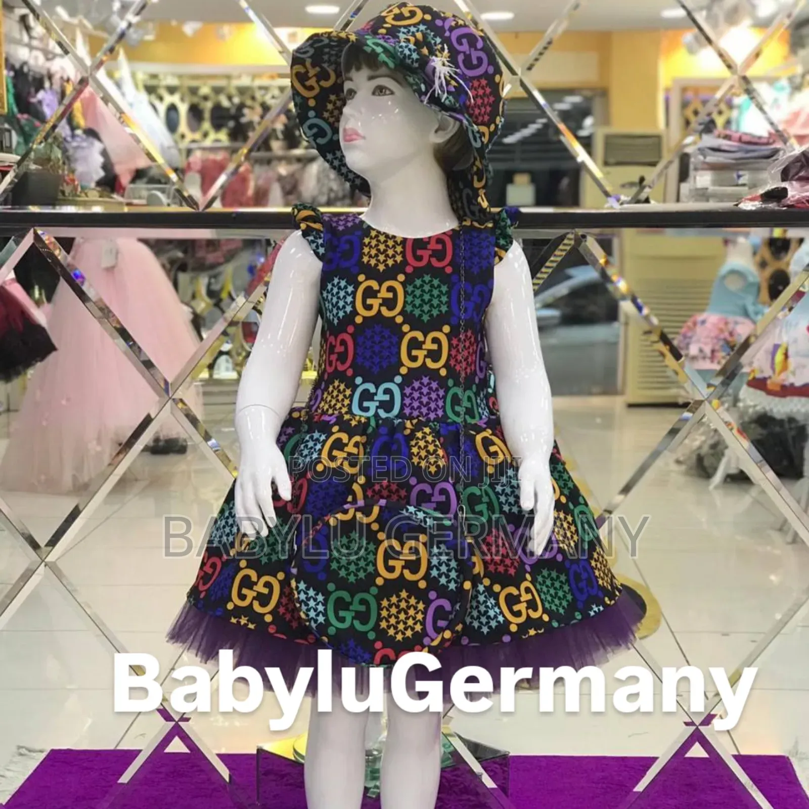 Turkey Imported Gucci Dress With Free Matching Hat And Bag