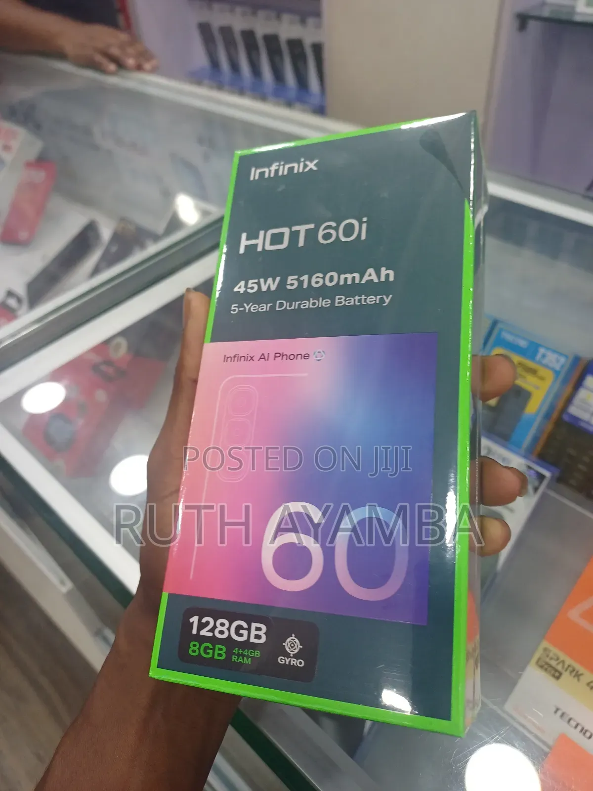 New Infinix Hot 60i 128 GB Black