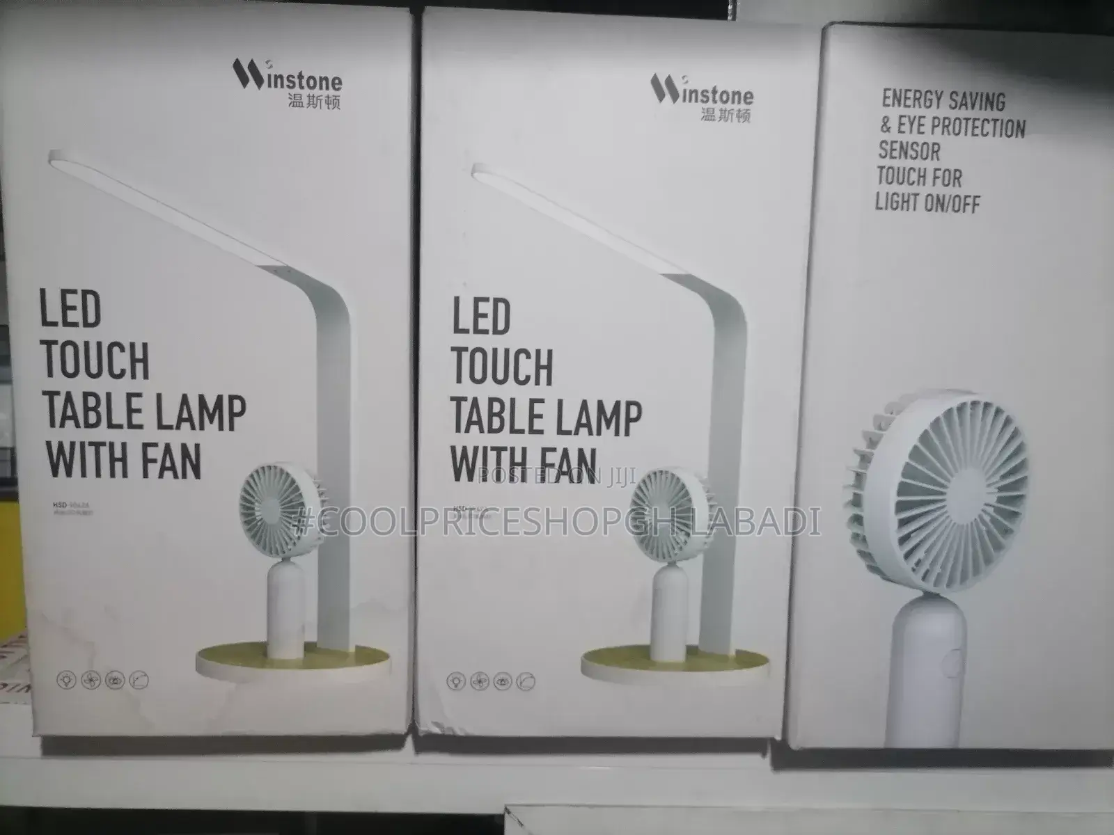 Table Led Lamp With Chargeable Cooling Fan