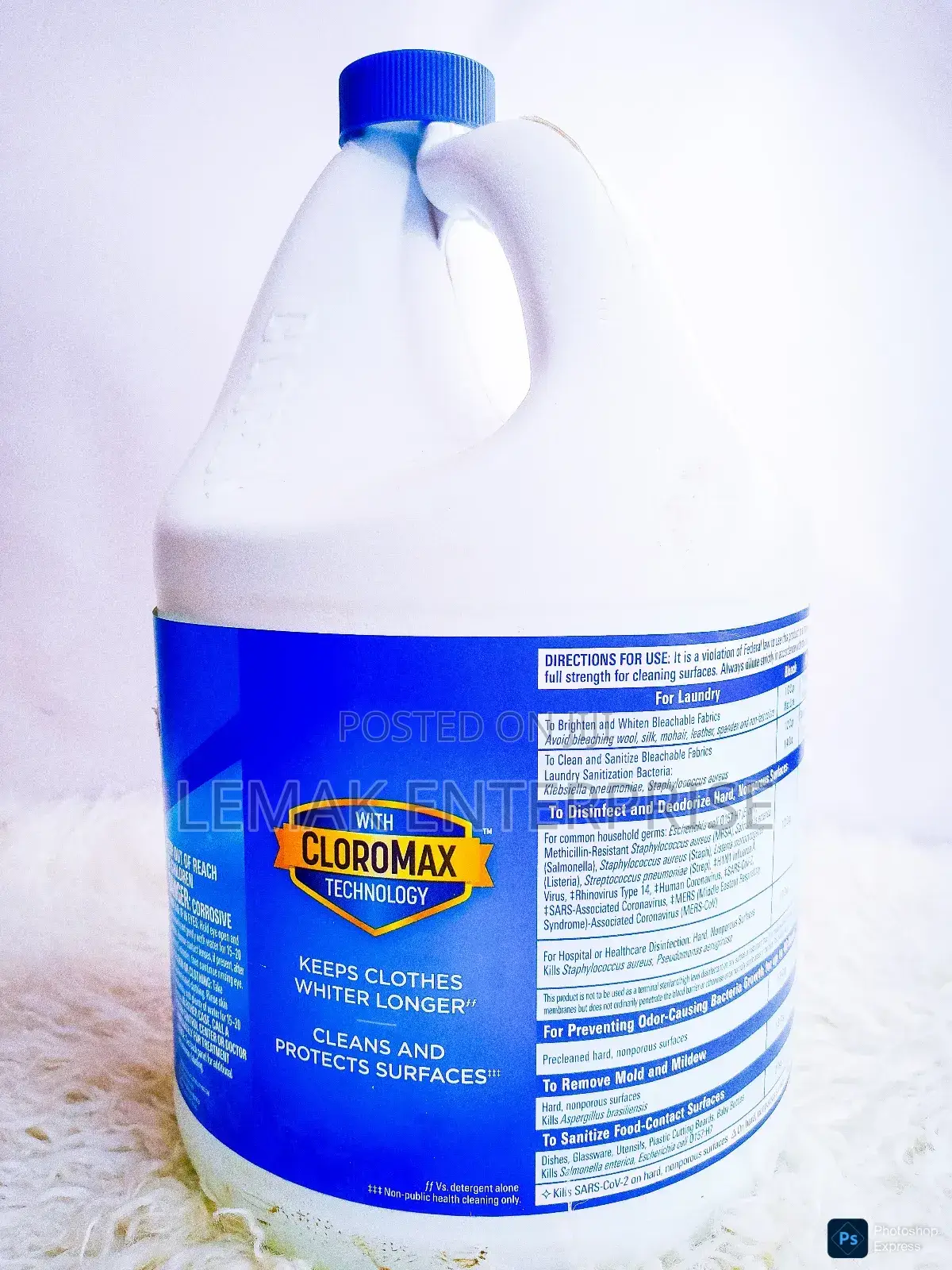Clorox Disinfecting Bleach 3.58l