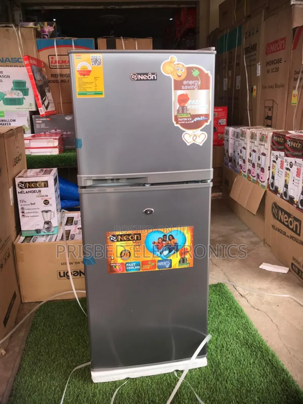 Neon Double Door Fridge 108 Litres Top Freezer