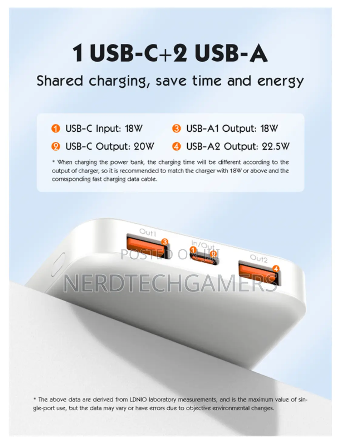 Ldnio Pq11 10000 Mah Ultra Slim Power Bank With Led Digital Display