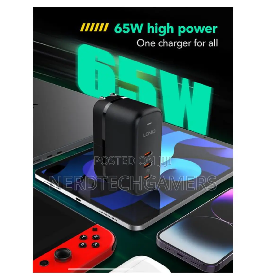 Ldnio Q367 Gan 65w 3 Usb C Quick Charging Universal Travel Fast Charg
