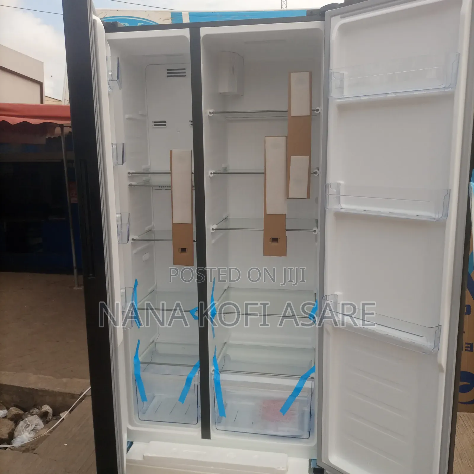 Pearl450litres Side by Side Black Mirror Refrigerator