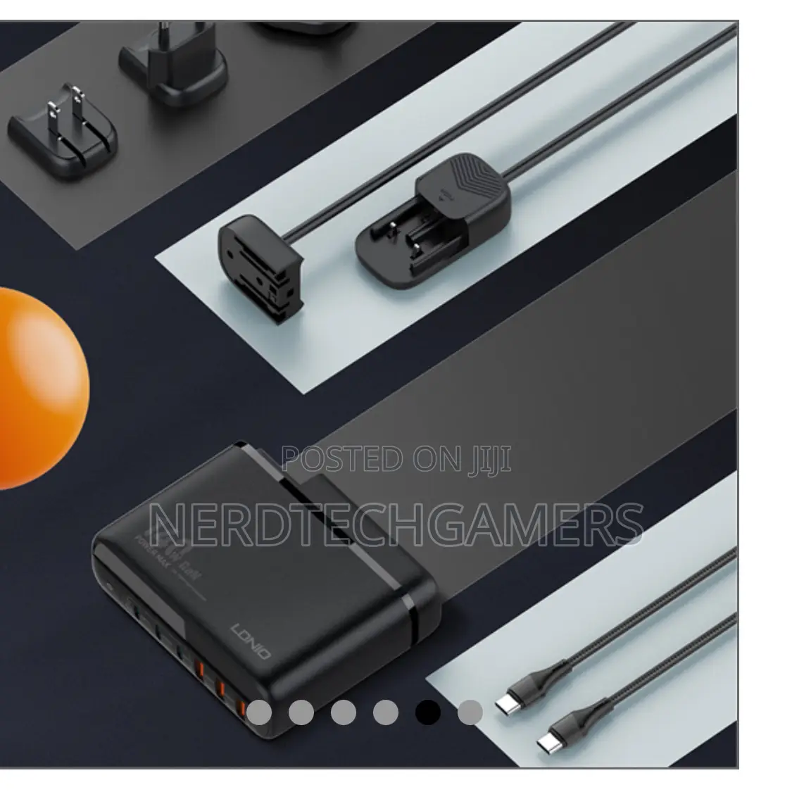 Ldnio A6140c Led Display Gan Tech 6 Ports Multi 140w Gan Charger