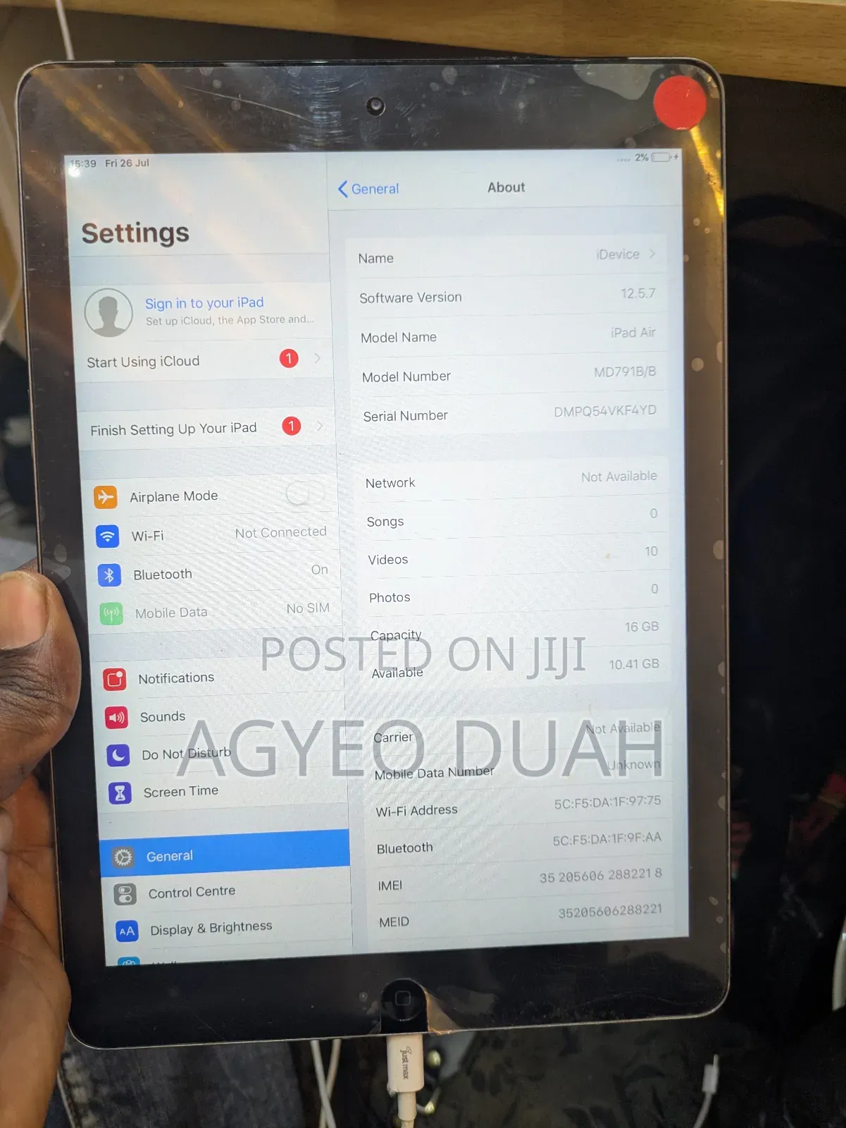 Apple iPad Air 16 GB Silver