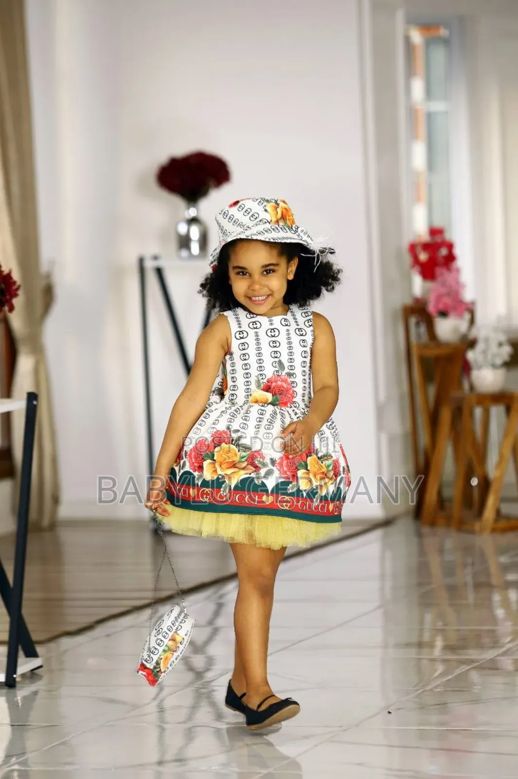 Gucci Princess Ballgown With Matching Hat and Handbag