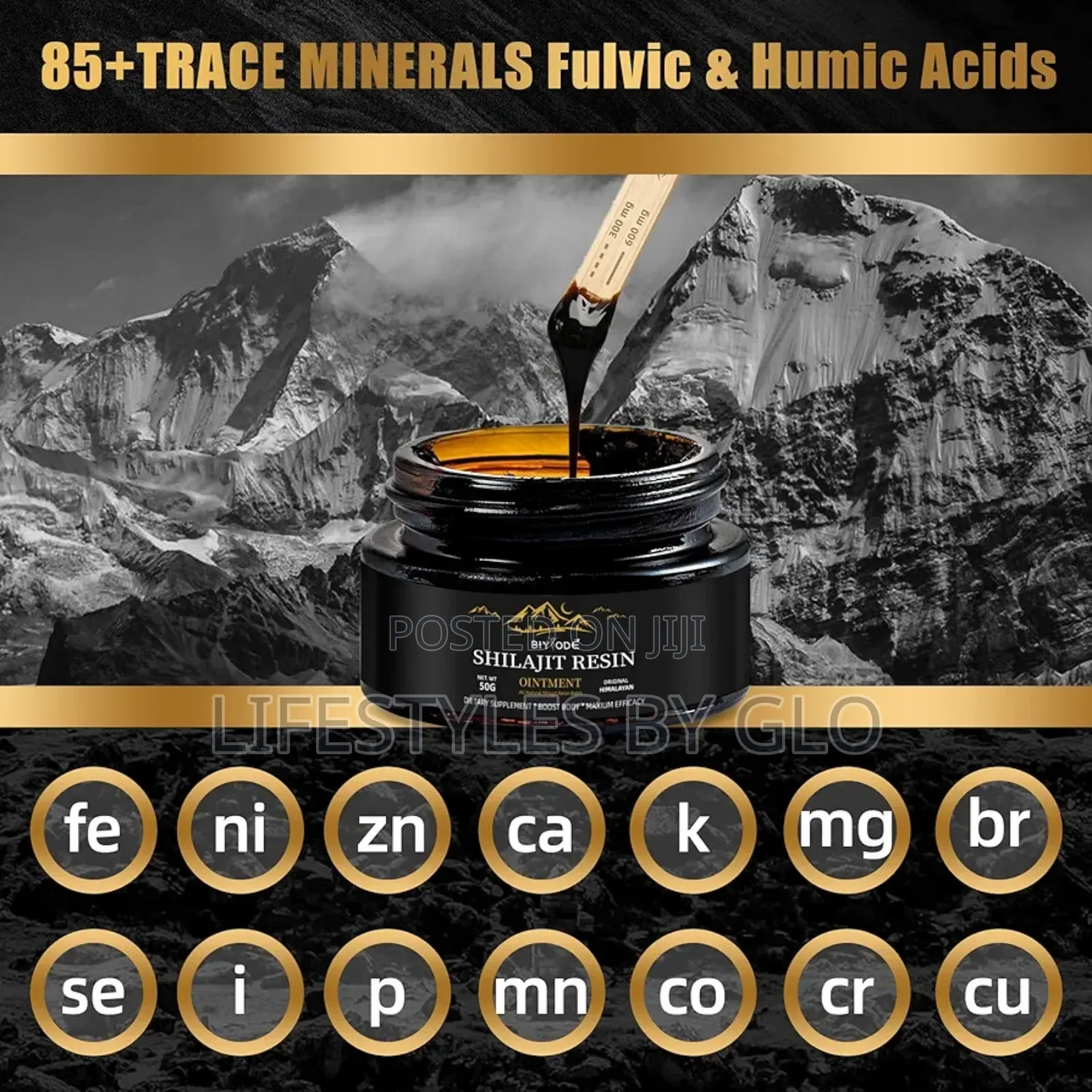 Pure Himalayan Shilajit Resin 600mg Gold Stardard | 50 Servings (30g)