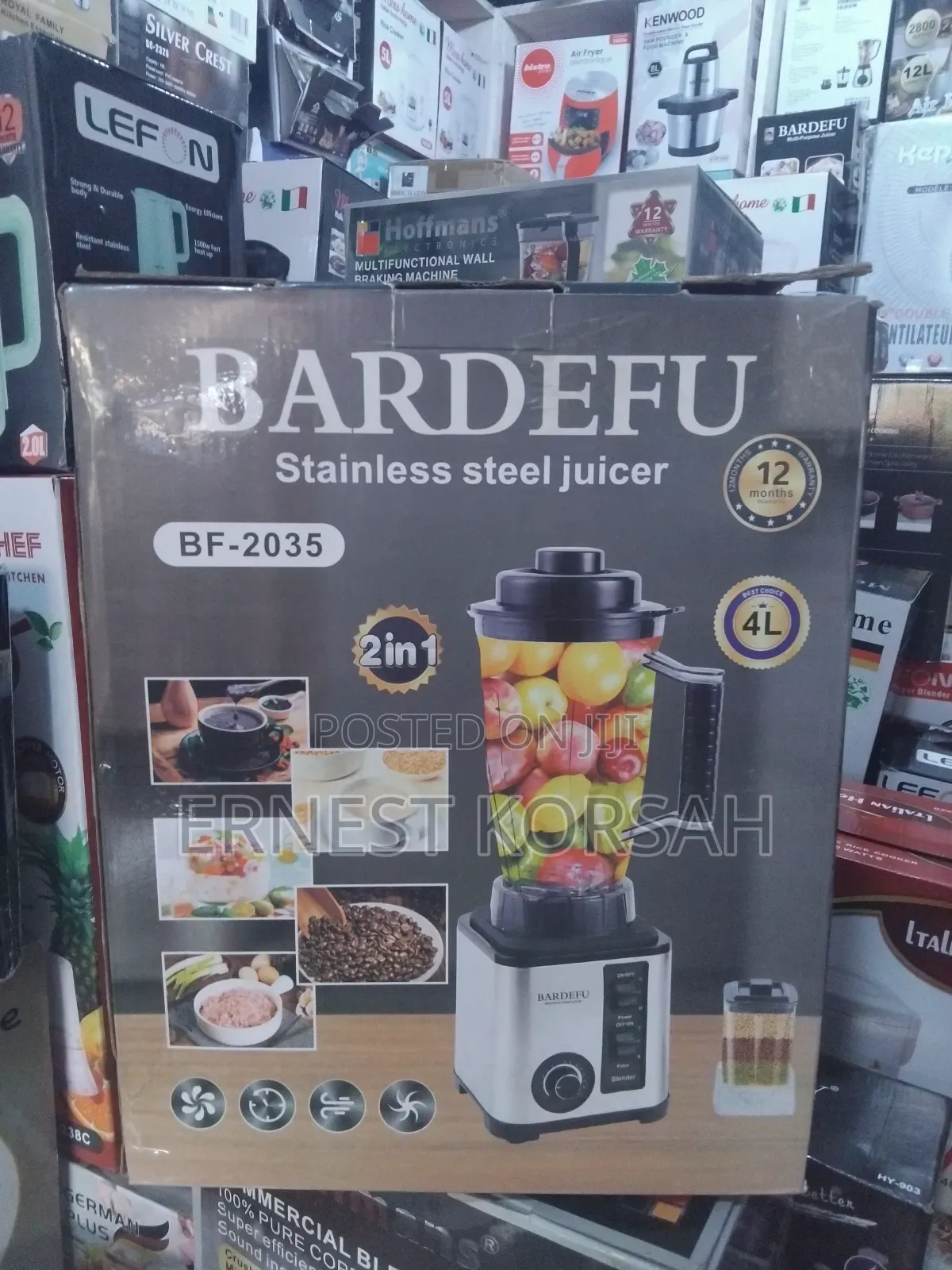 4litres 2 In 1 Bardefu Blender