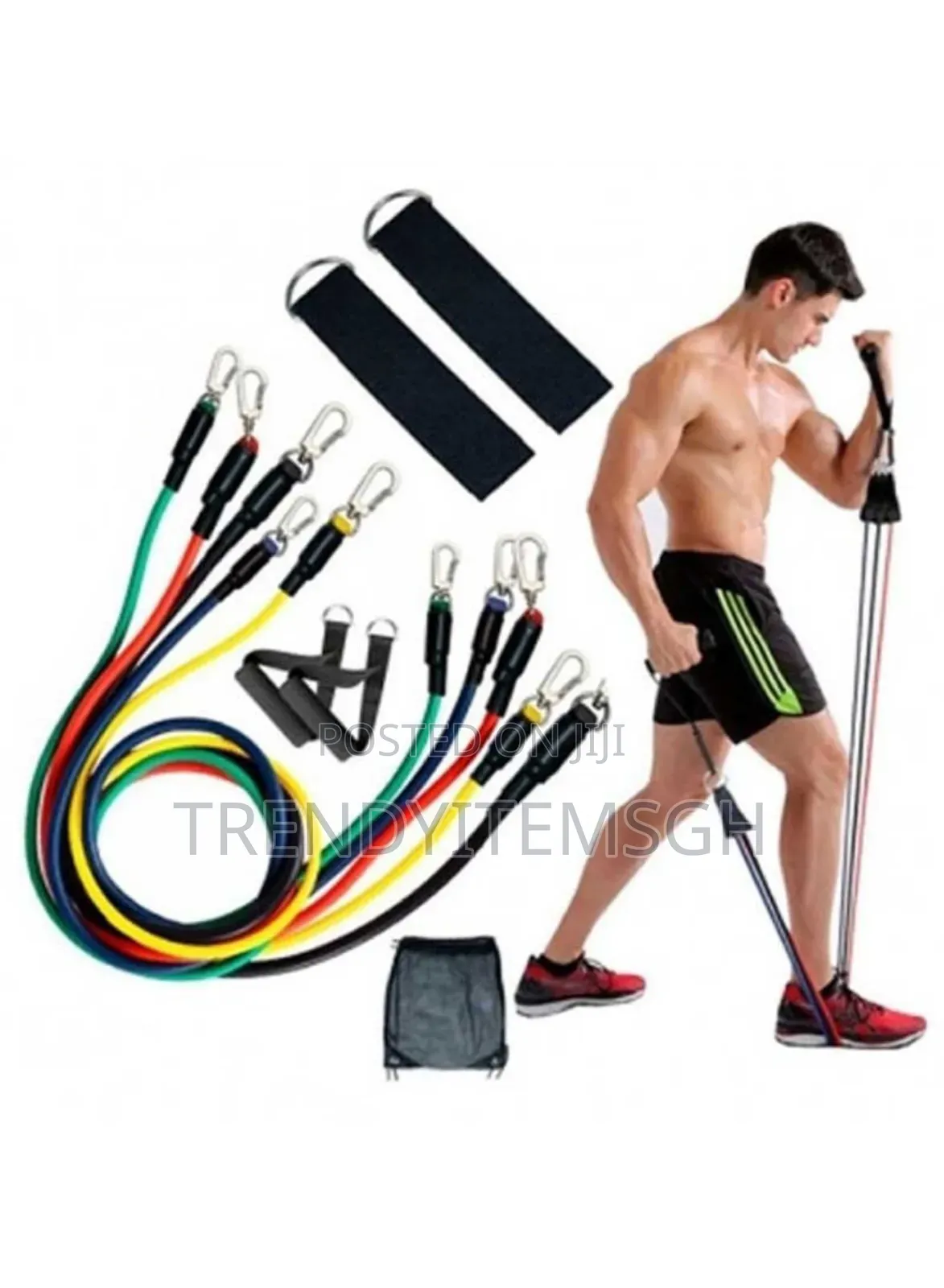 5 PCS Stackable Exercise Resistance Band Set