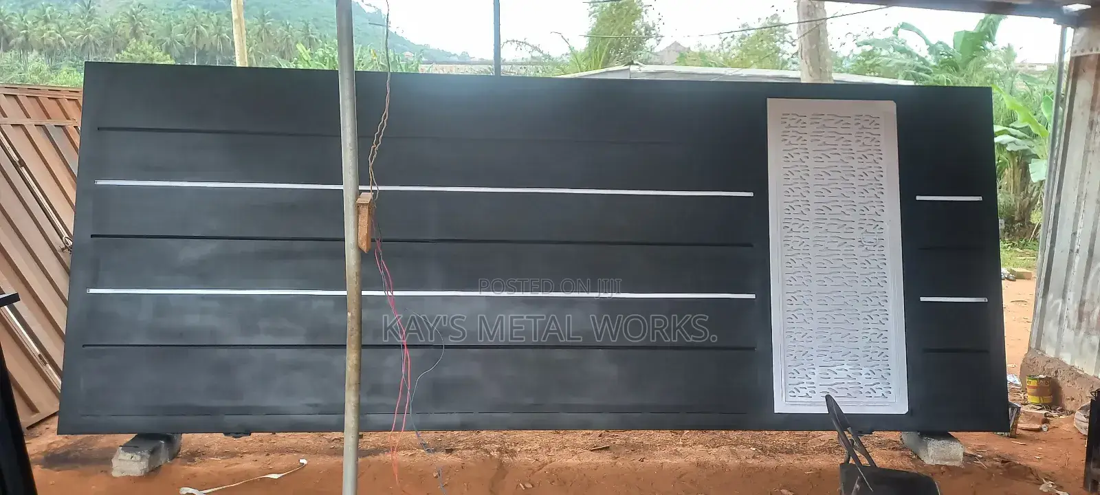 Double White Design Gate