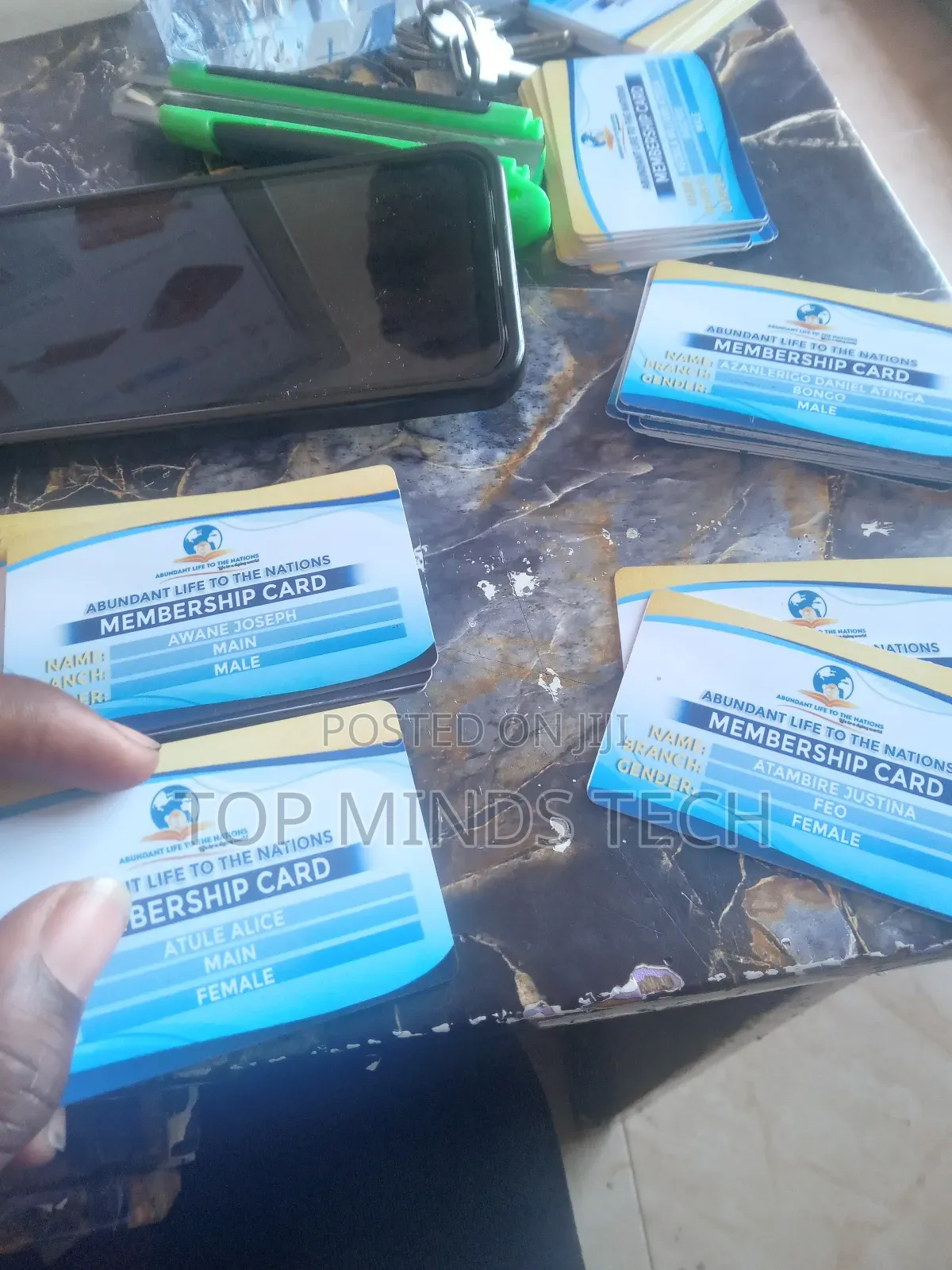 Durable PVC Id Cards at 10 GHS | Min Order 50+ | Schools, Churches, Biz