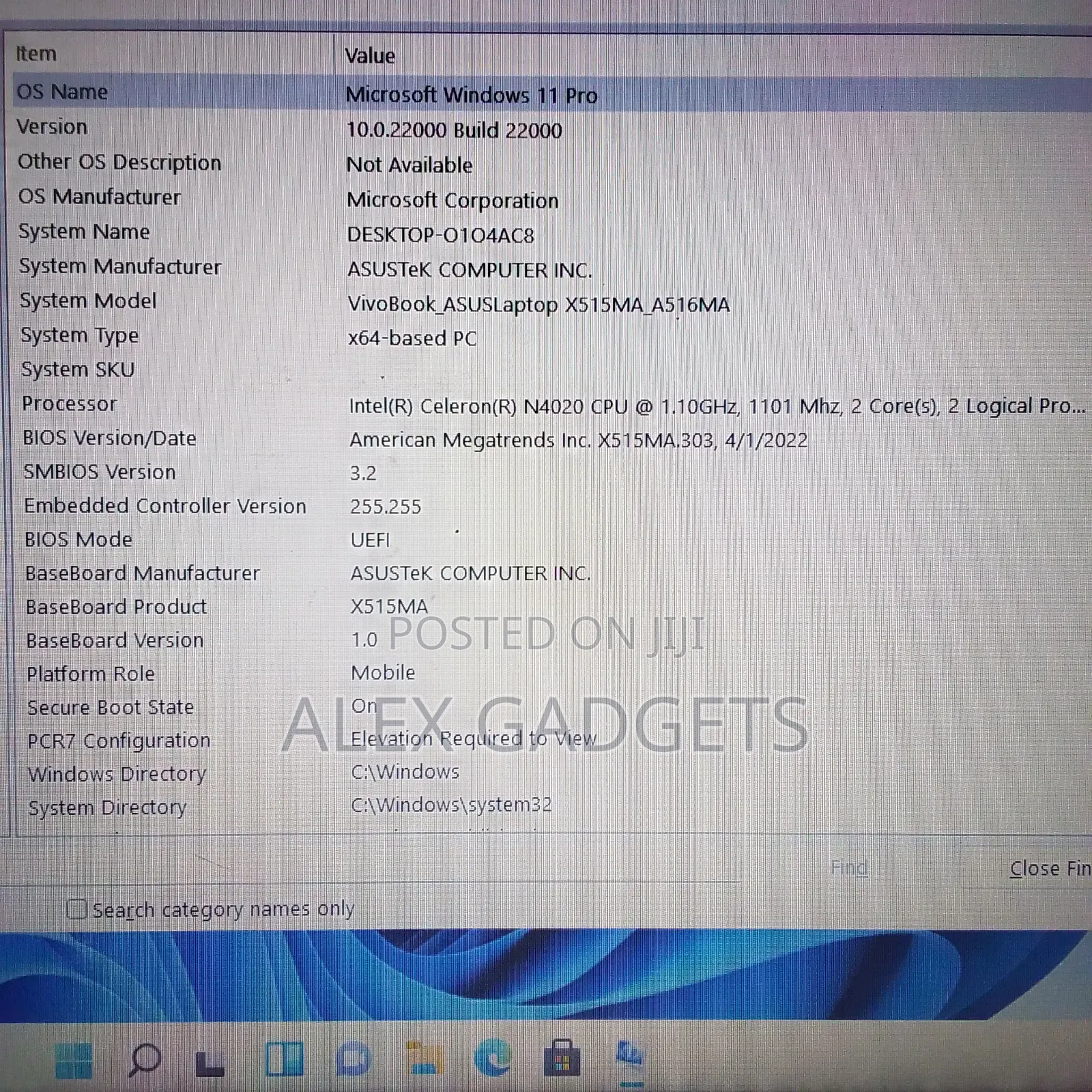 Laptop Asus 4GB Intel Celeron SSD 128GB