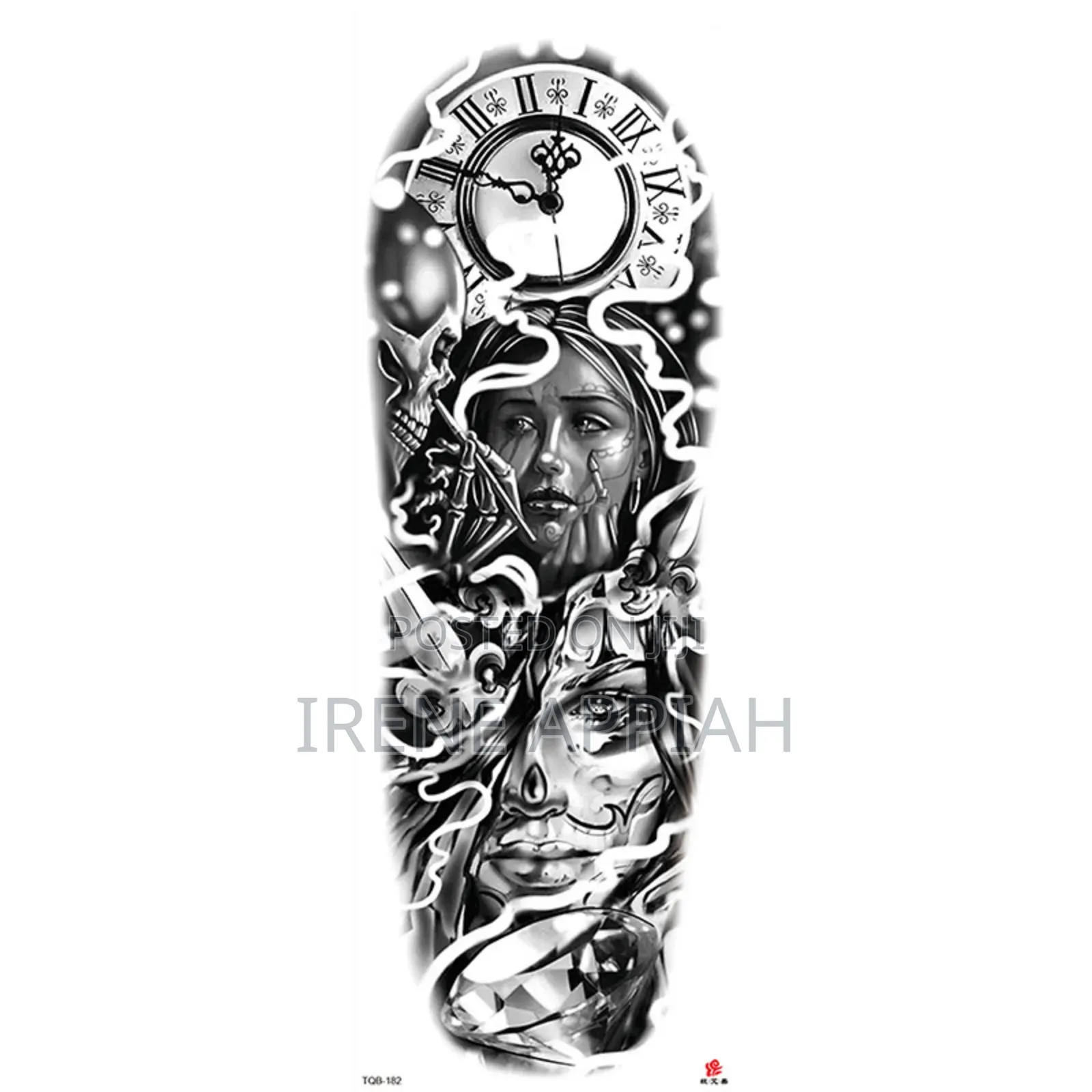 Full Sleeve and Thigh Temporary Tattoo Stickers