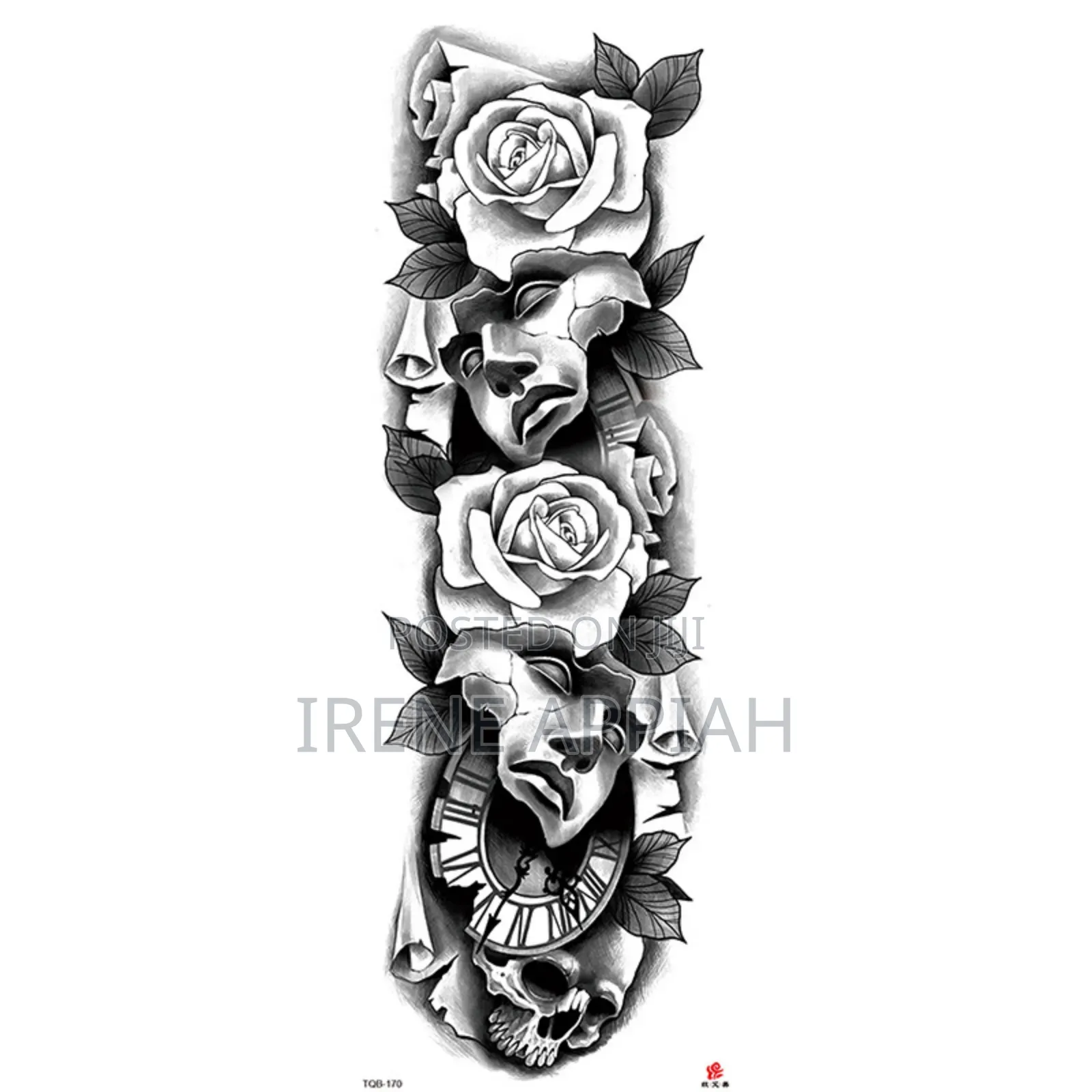 Full Sleeve and Thigh Temporary Tattoo Stickers