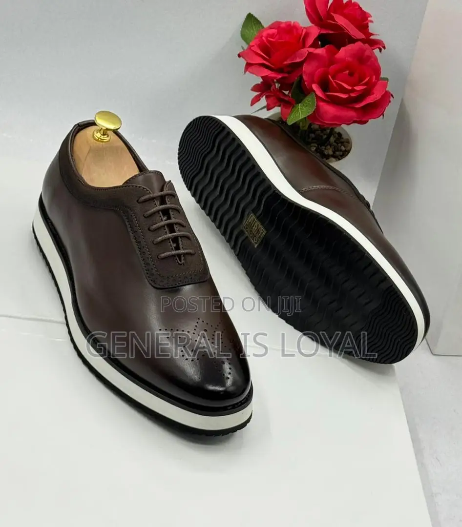 Berluti Dark Coffee Leather Men Easywear Shoe