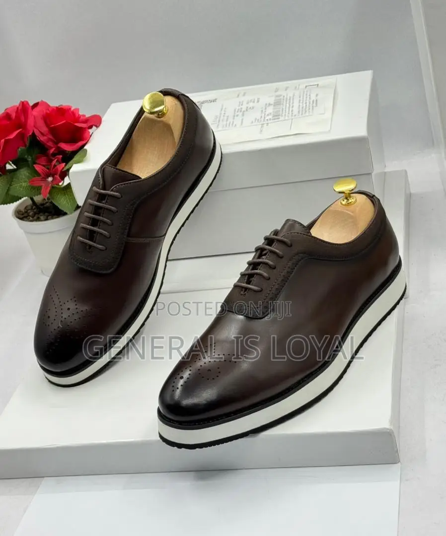 Berluti Dark Coffee Leather Men Easywear Shoe