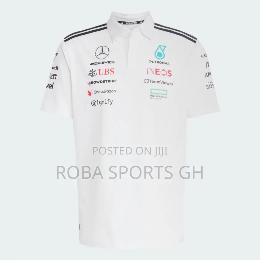 2025 Mercedes Amg Petronas Adidas F1 Team Polo - White