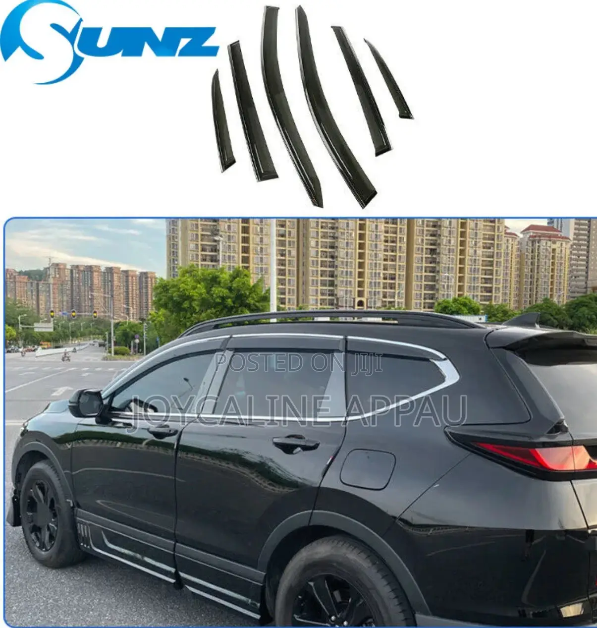 Original Honda CRV 2017 to 2021 Window Visor/Rain Guard With Chrome