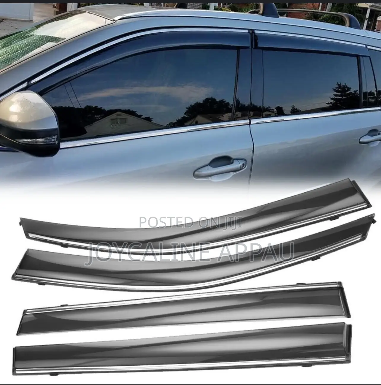 Original Toyota Highlander 2018 To2022 Window Visor/Rain Guard Chrome