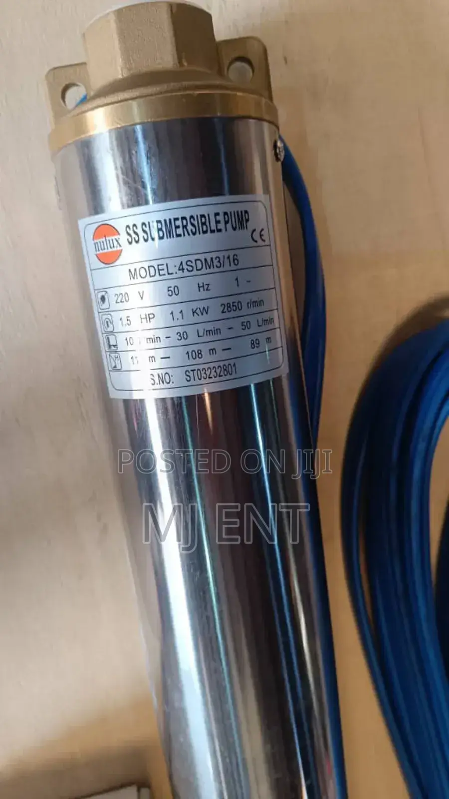 Borehole Deep Well Pump 2hp, 1.5hp