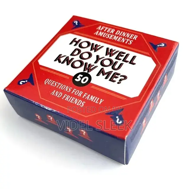How Well Do You Know Me? Card Game