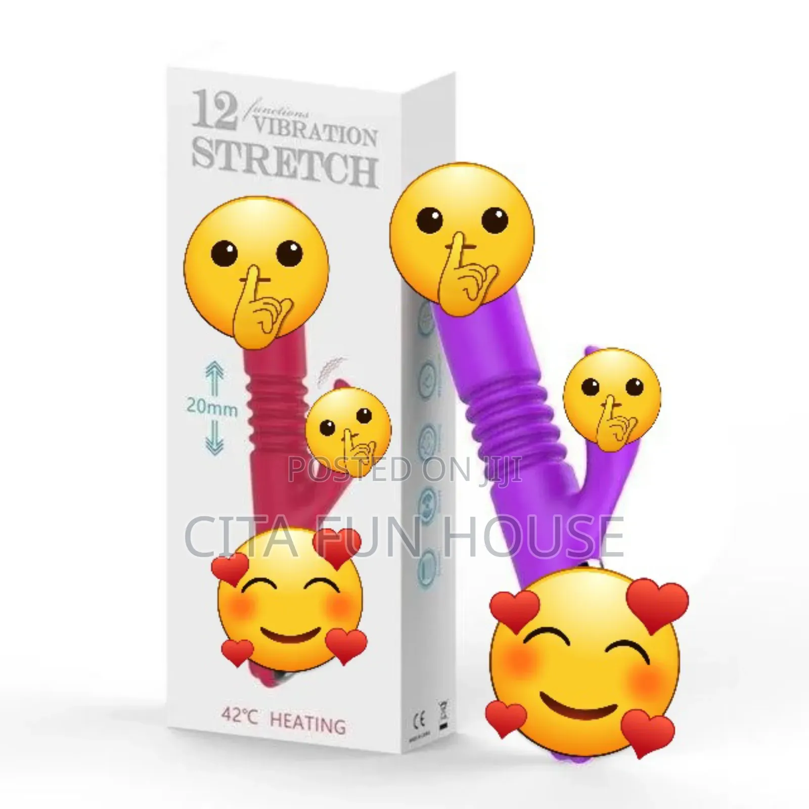 Silicon Thrusting Rabbit Dildo Vibrator